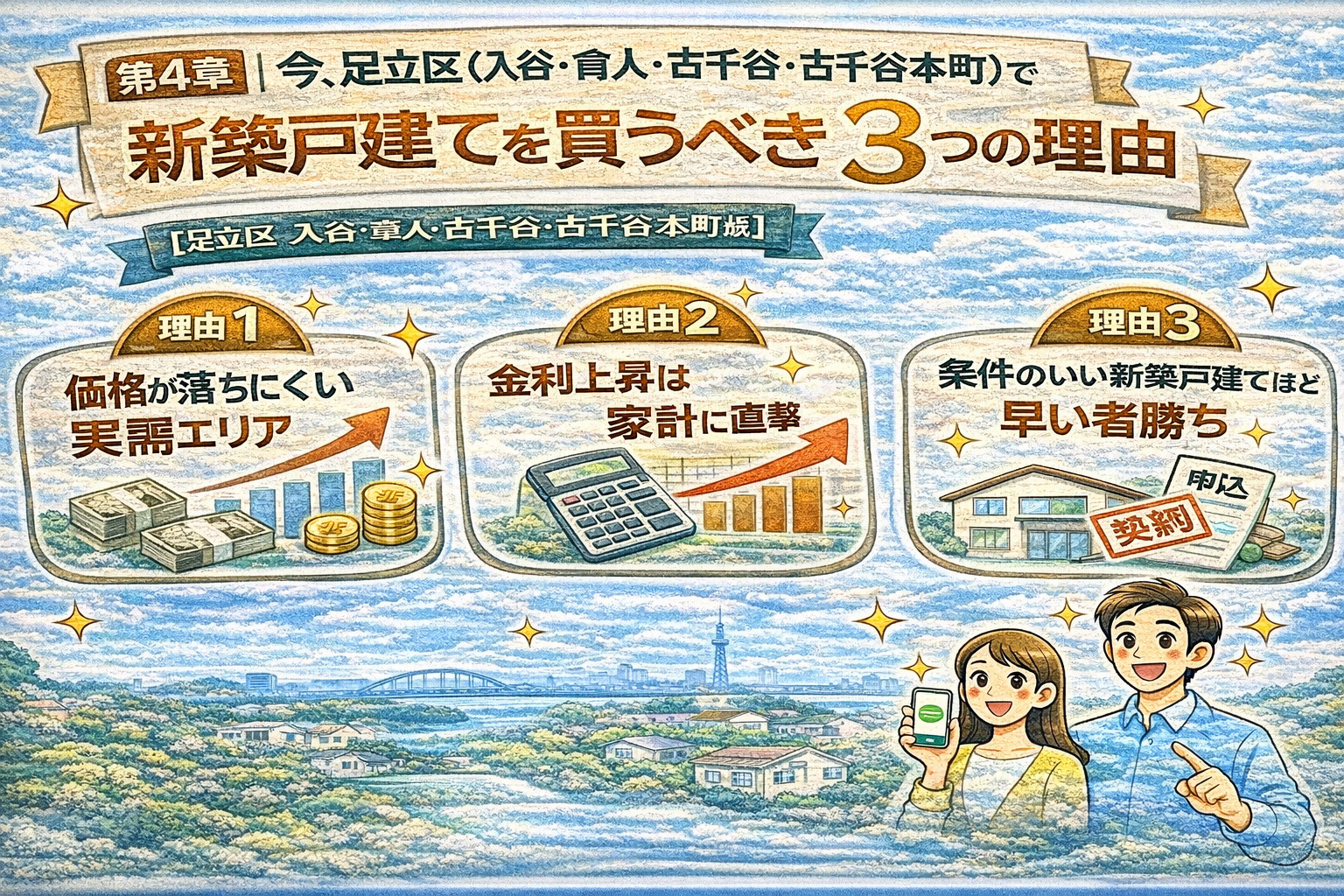 足立区入谷・舎人・古千谷・古千谷本町で新築戸建てを今買うべき理由