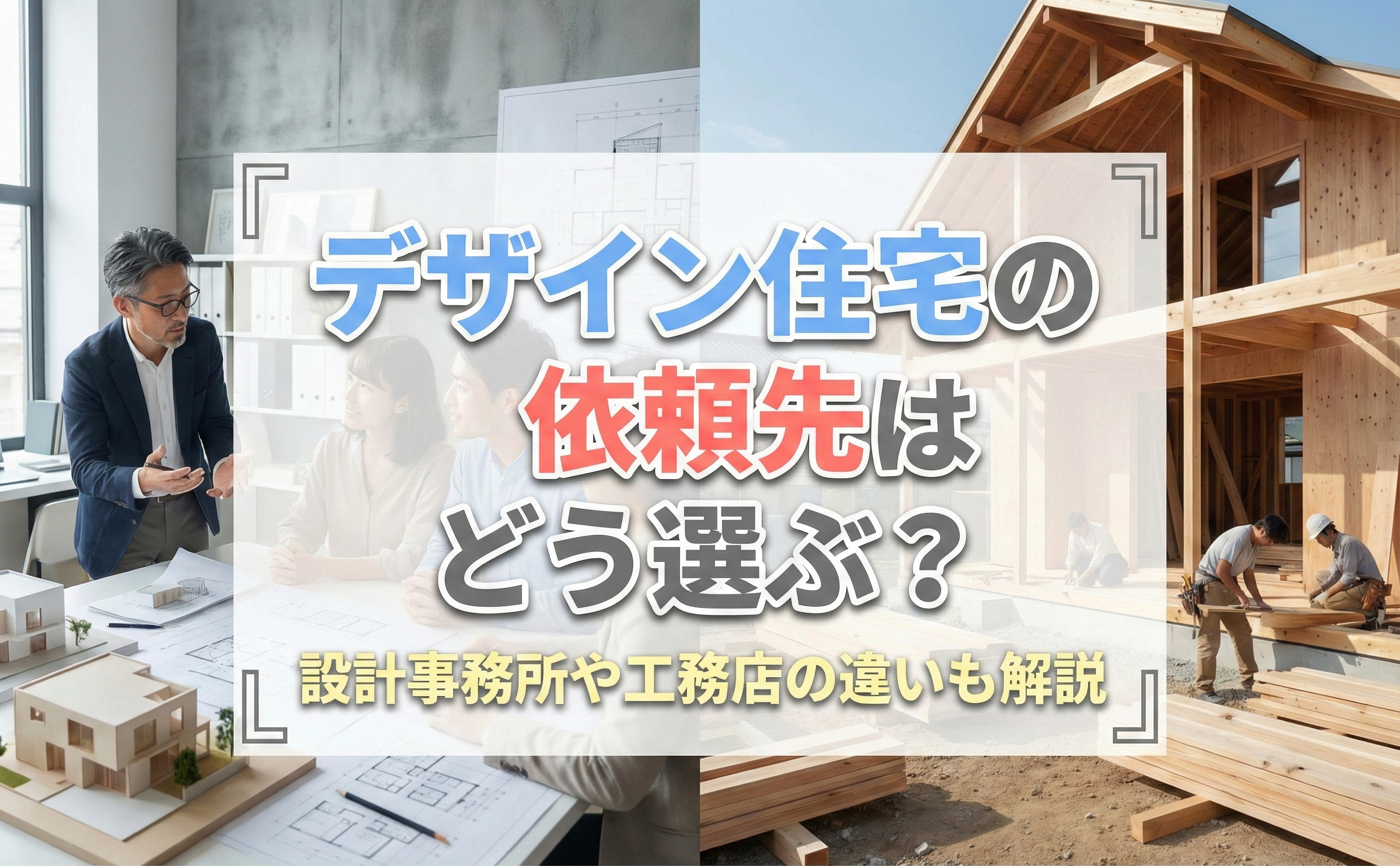 デザイン住宅の依頼先はどう選ぶ?設計事務所や工務店の違いも解説
