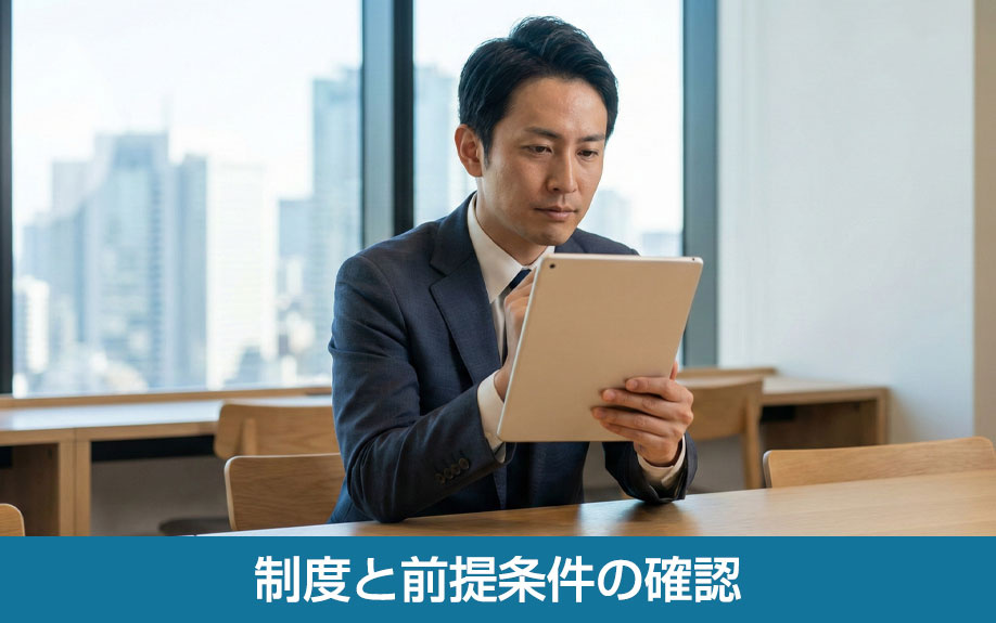 制度と前提条件の確認
