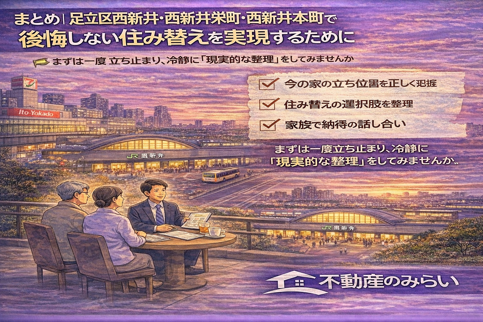 足立区西新井で後悔しない住み替えのまとめ