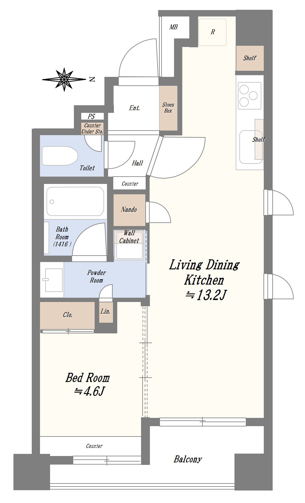アスコットパーク錦糸町プレミオの間取図