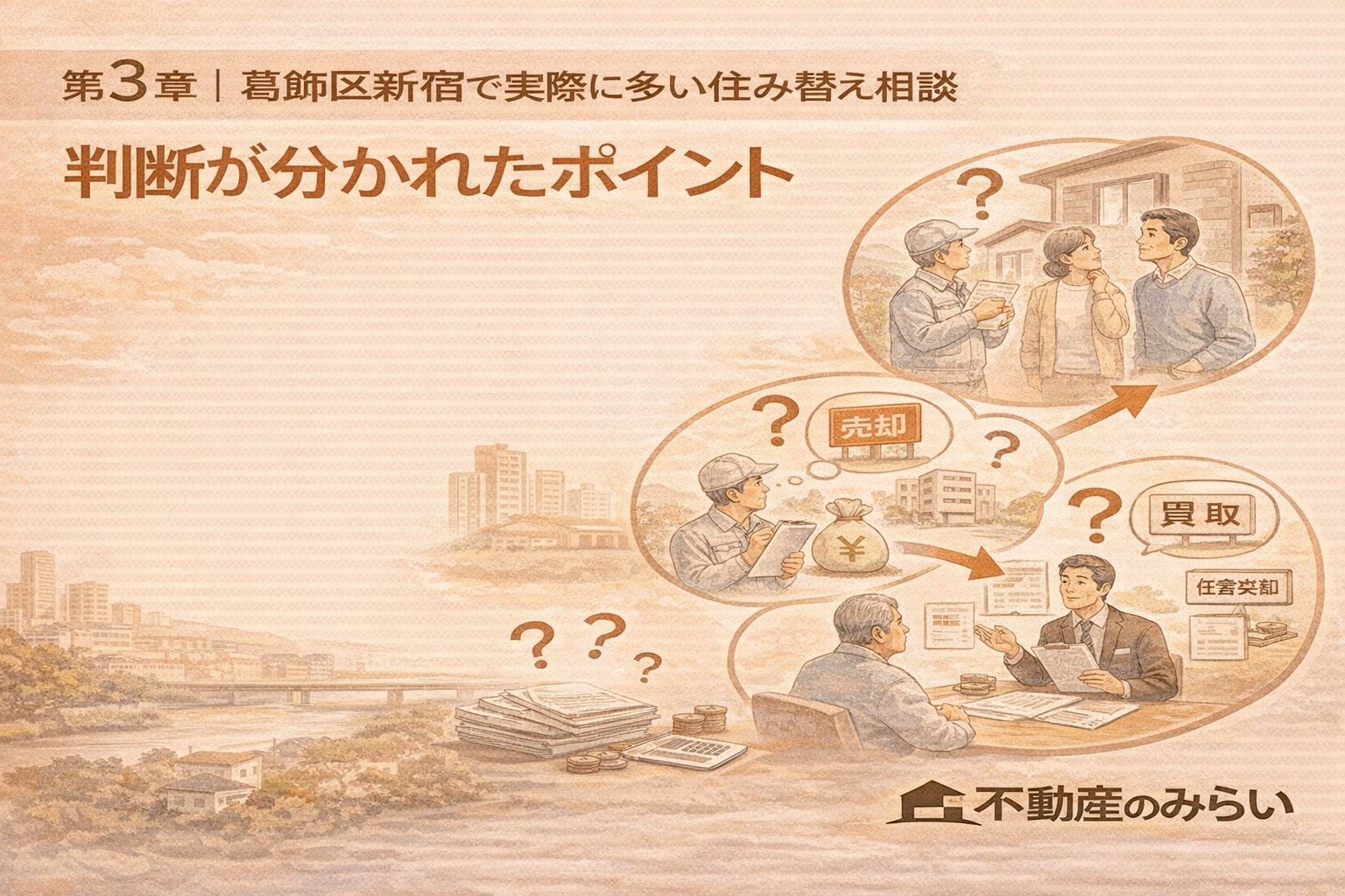 葛飾区新宿で実際に多い住み替え売却の相談事例