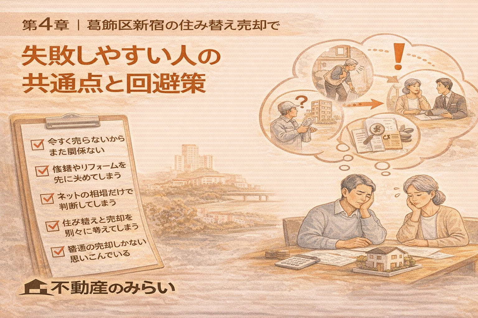 葛飾区新宿の住み替え売却で失敗しやすいポイントと回避策