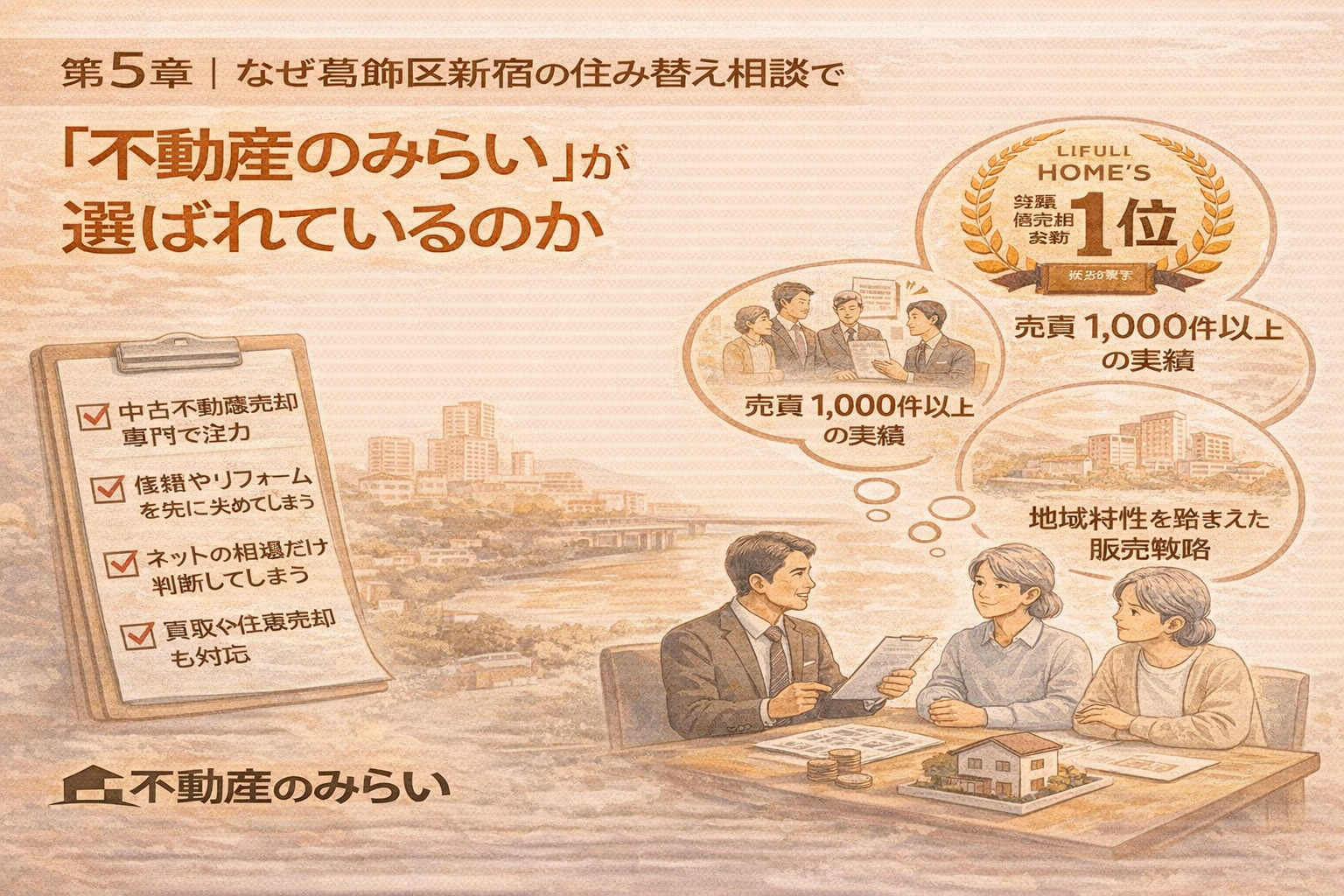葛飾区新宿で不動産のみらいが住み替え相談で選ばれている理由