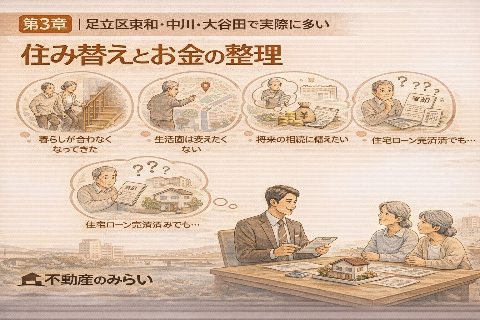 足立区東和・中川・大谷田で実際に多い住み替え売却の相談事例