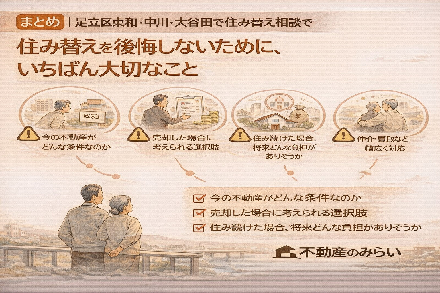足立区東和・中川・大谷田で住み替えを後悔しないための中古不動産売却まとめ
