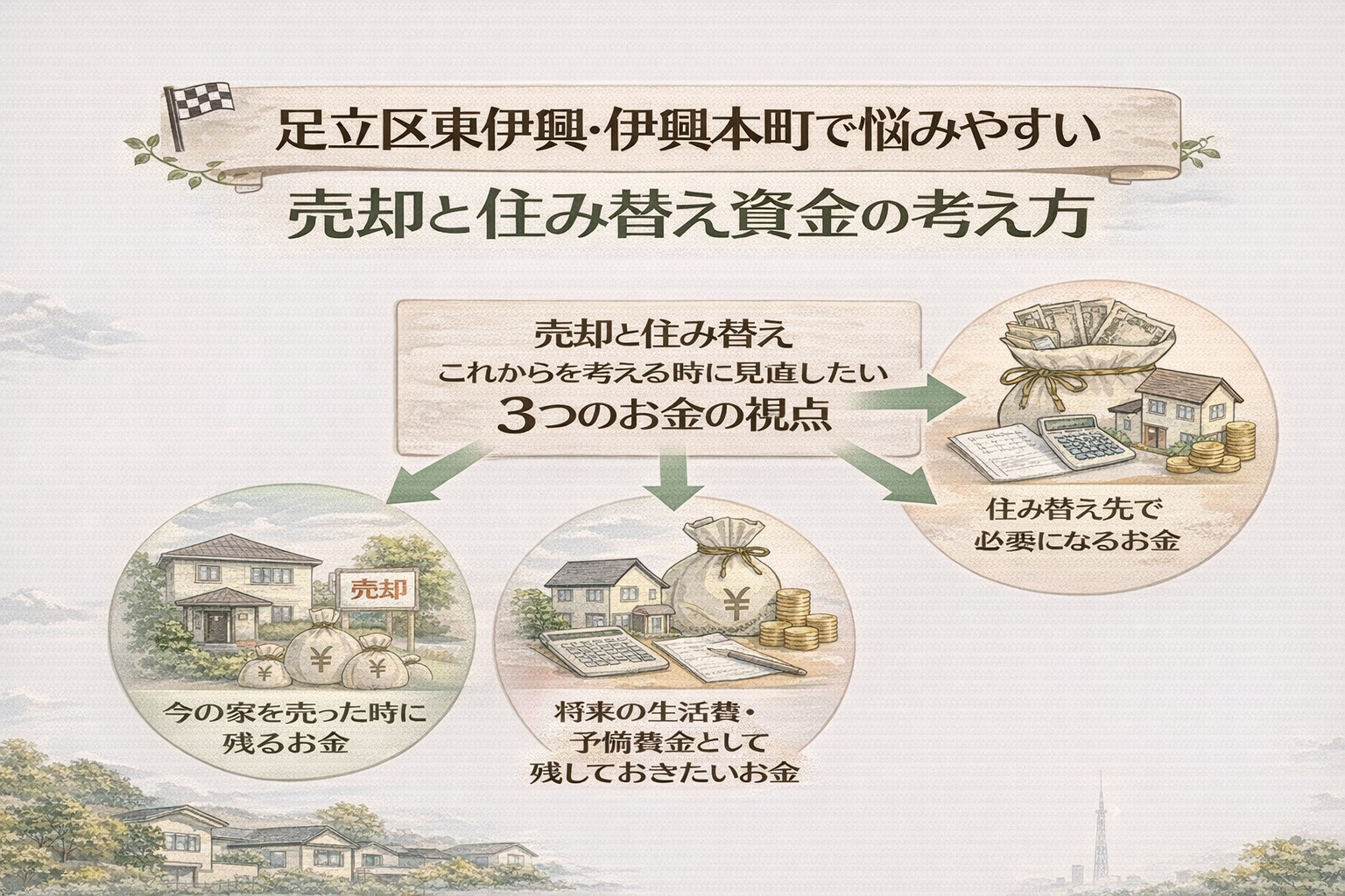 足立区東伊興・伊興本町で住み替え時に迷いやすいお金とタイミング