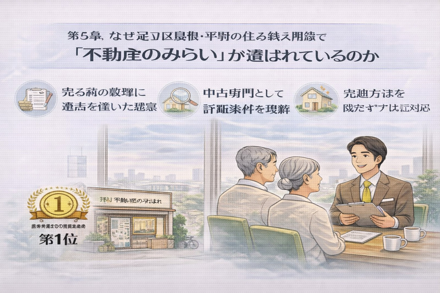足立区島根・平野で不動産のみらいが住み替え相談で選ばれる理由
