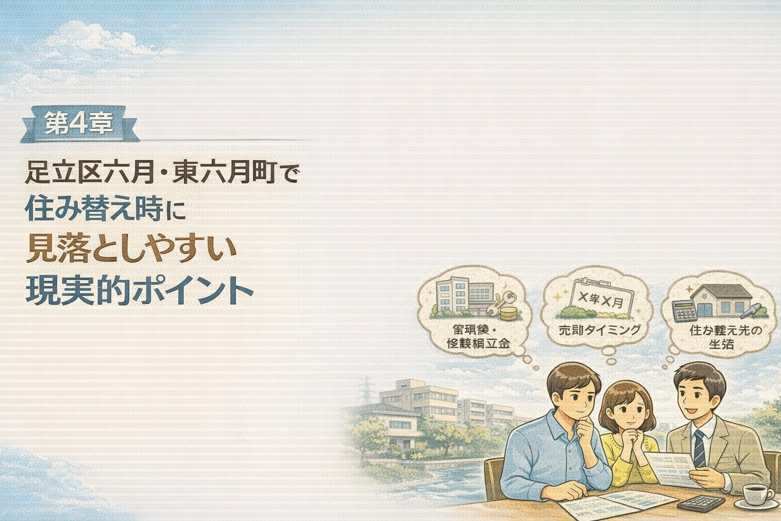 足立区六月・東六月町で住み替え時に押さえるべき現実的ポイント