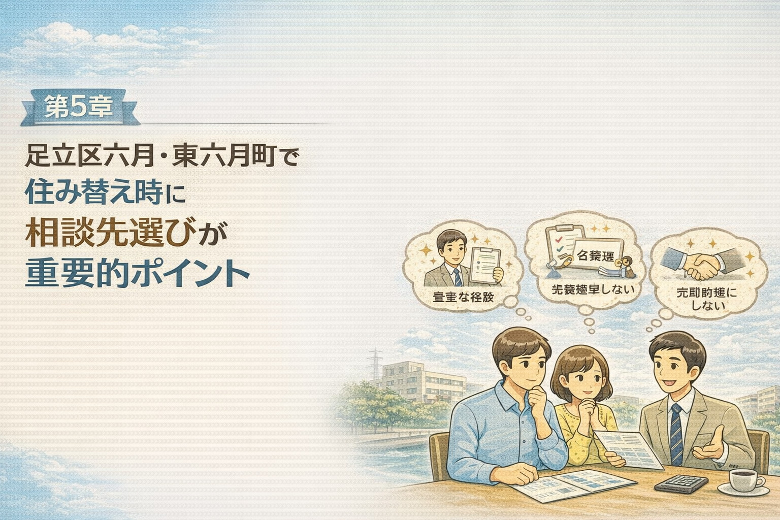 足立区六月・東六月町で住み替え相談先を選ぶ際の判断基準
