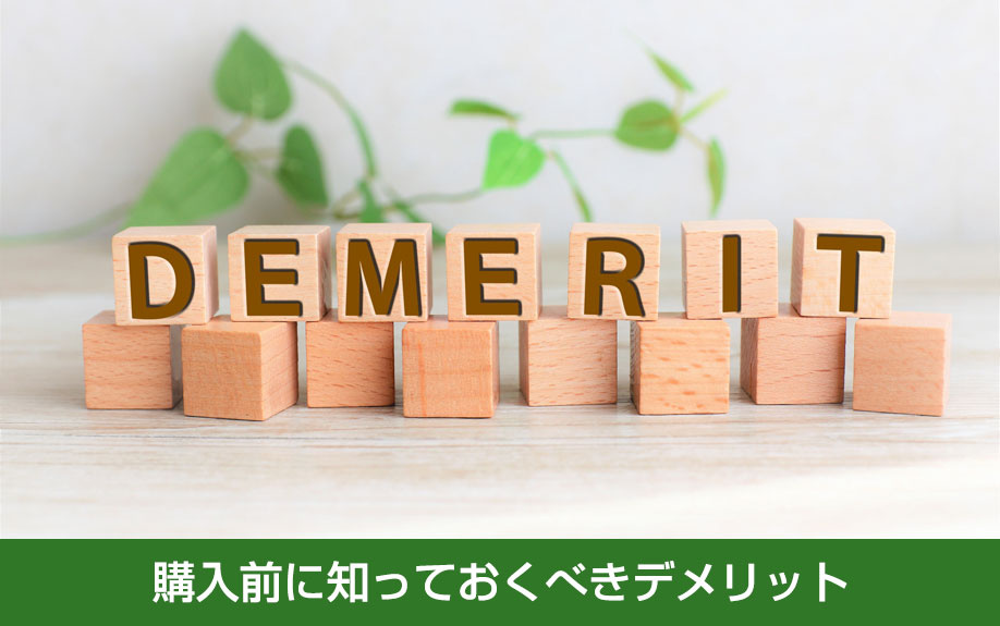 購入前に知っておくべきデメリット