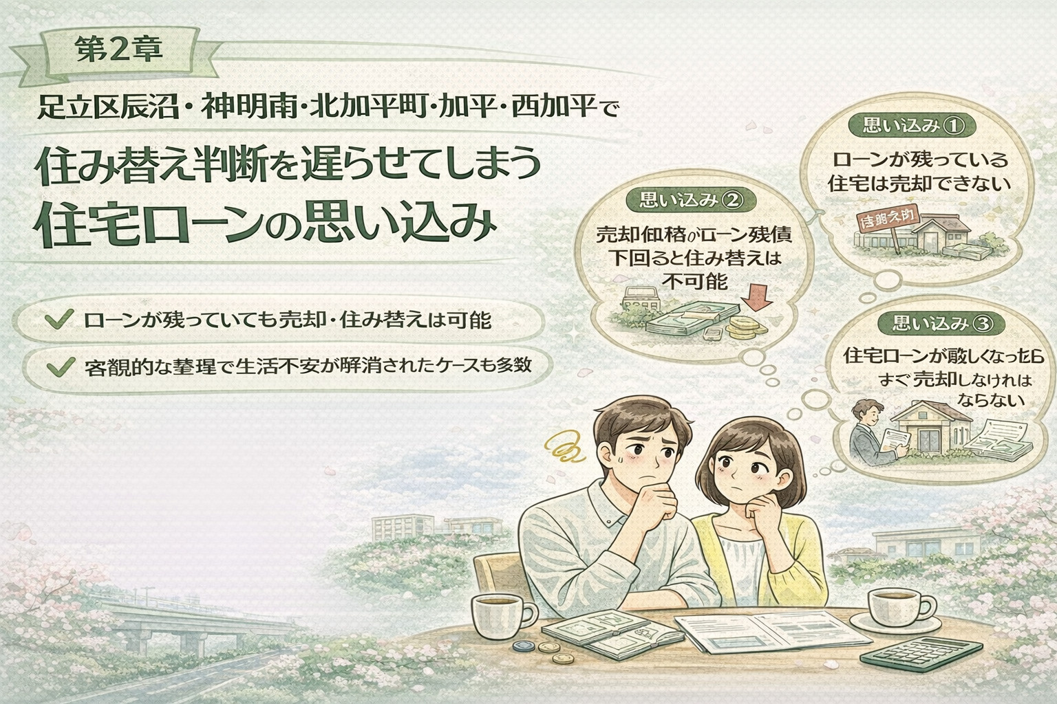 足立区辰沼で住宅ローン残債と住み替えを検討するポイント