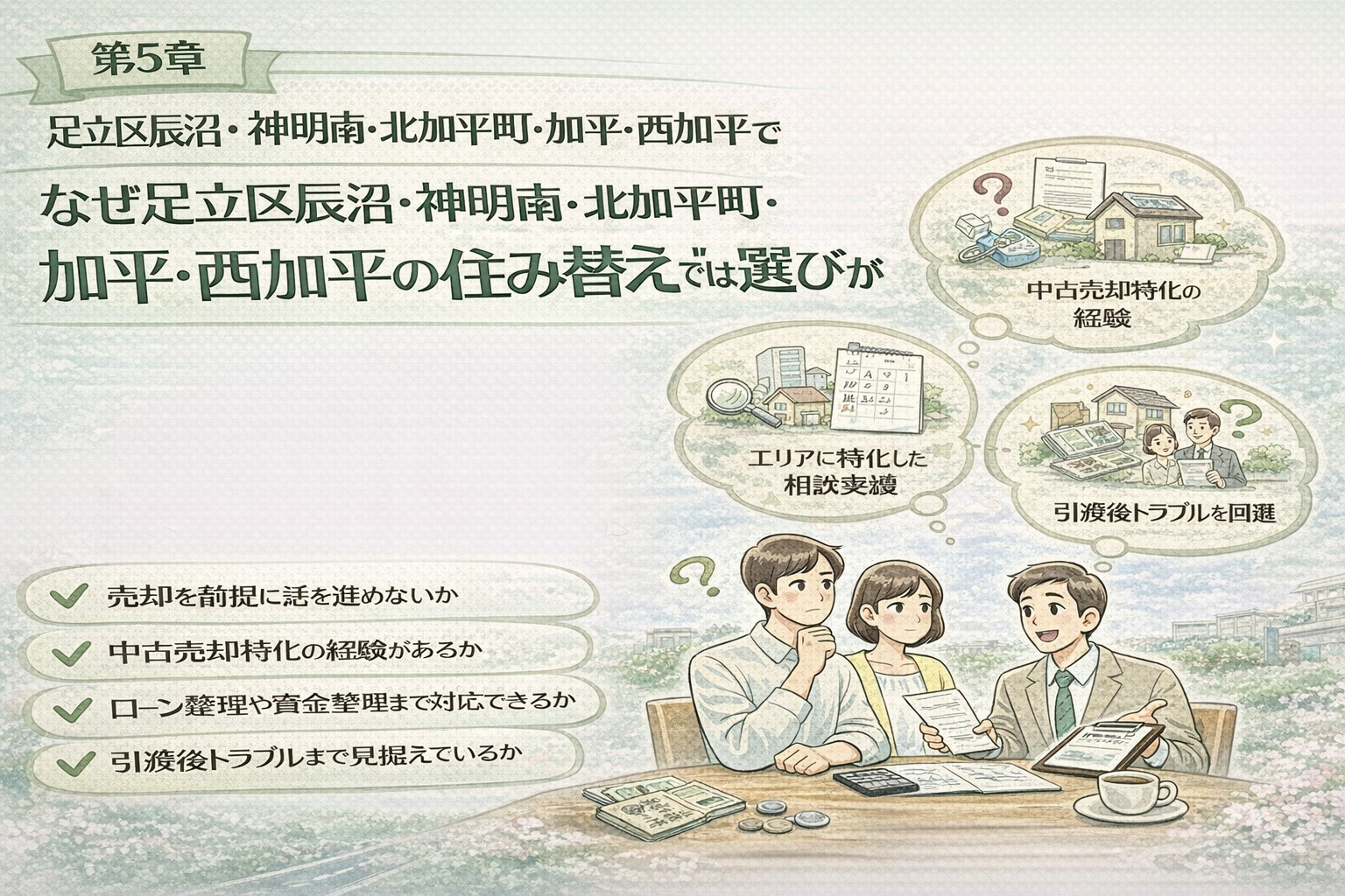 足立区辰沼で住み替え相談先を選ぶ判断基準