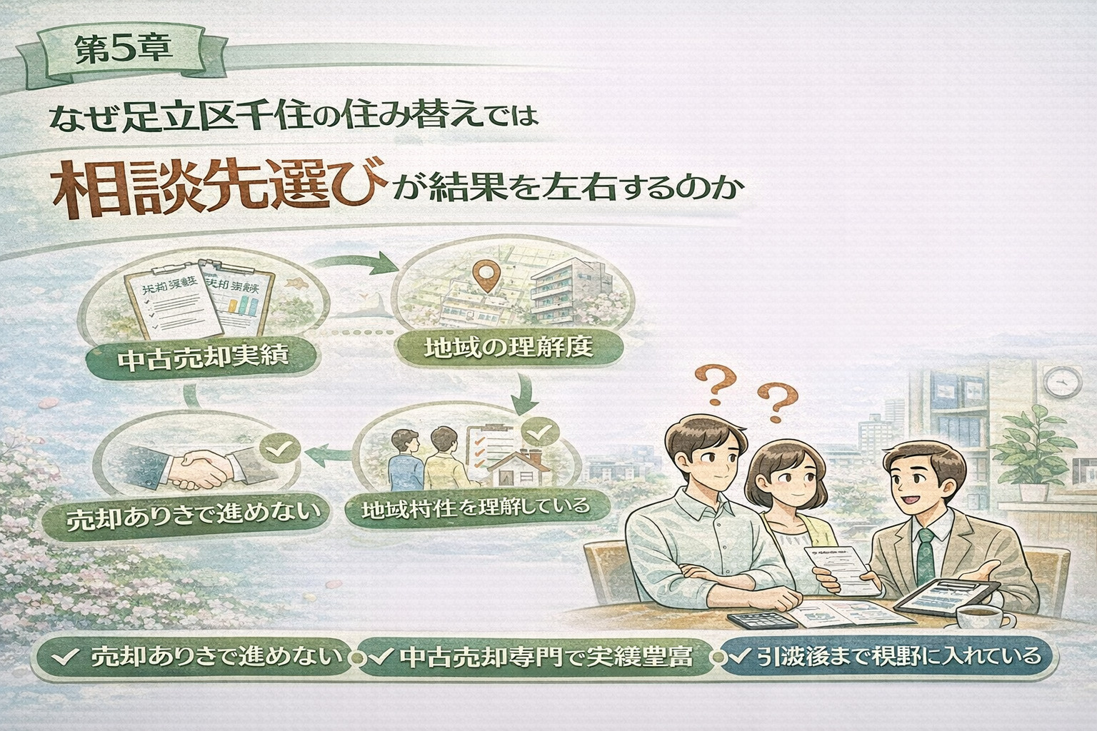足立区千住で住み替え相談先を選ぶ基準