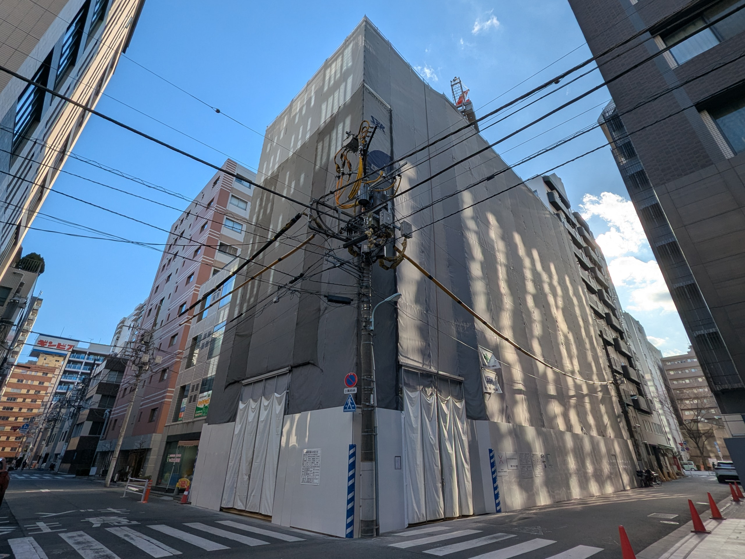 グリーンパーク日本橋浜町公園の建設現地