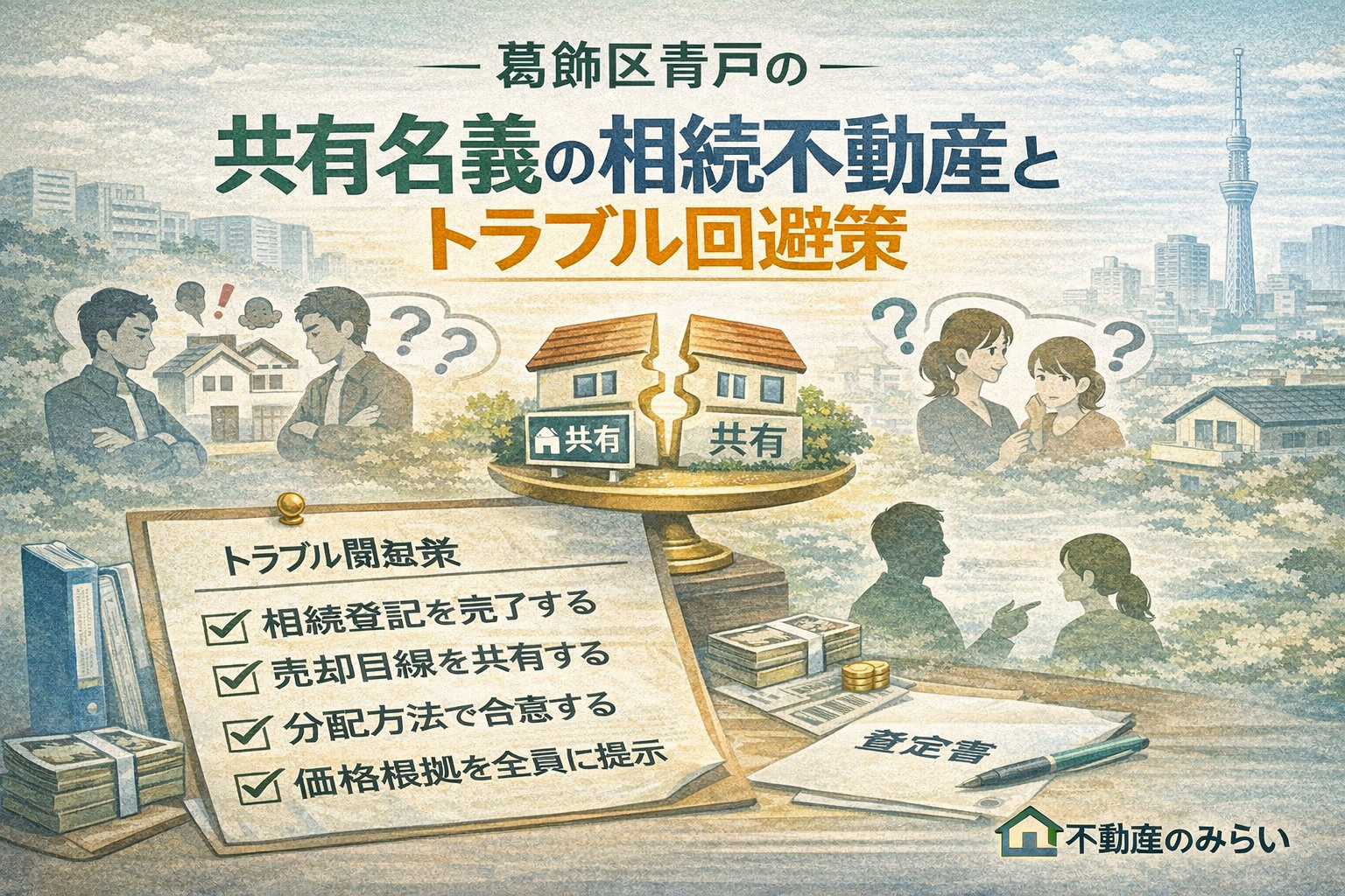 共有名義トラブルの整理イメージ図