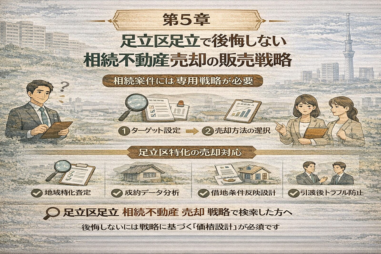 足立区足立の相続不動産販売戦略イメージ