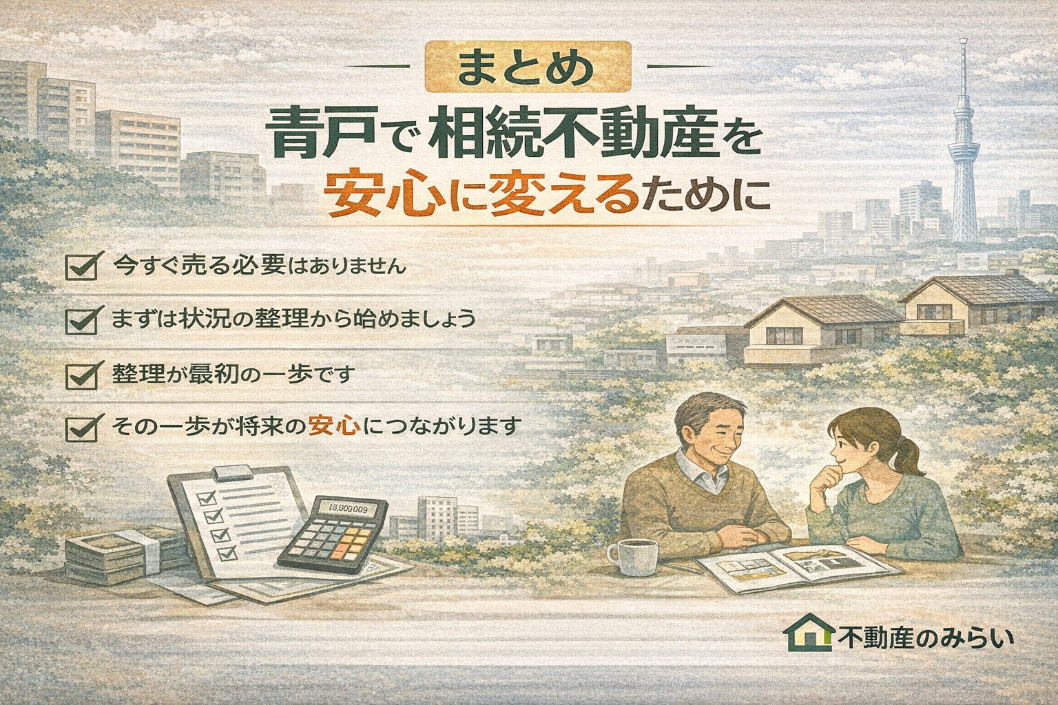 青戸で相続不動産を安心して売却するまとめイメージ