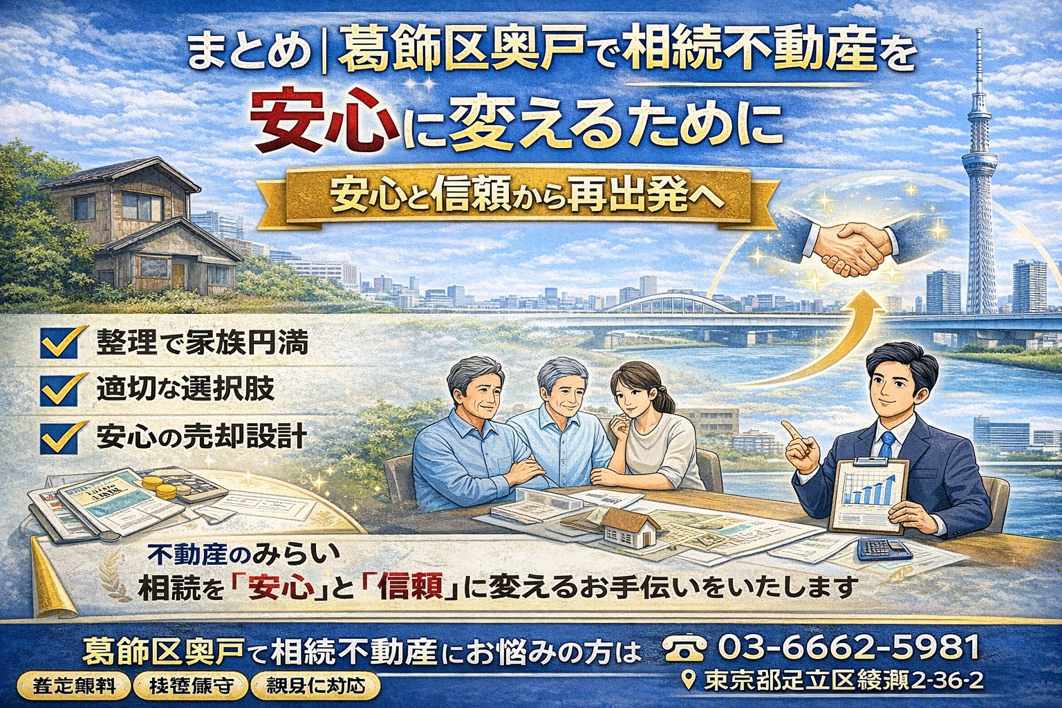 葛飾区奥戸で相続不動産を安心に変えるまとめイメージ