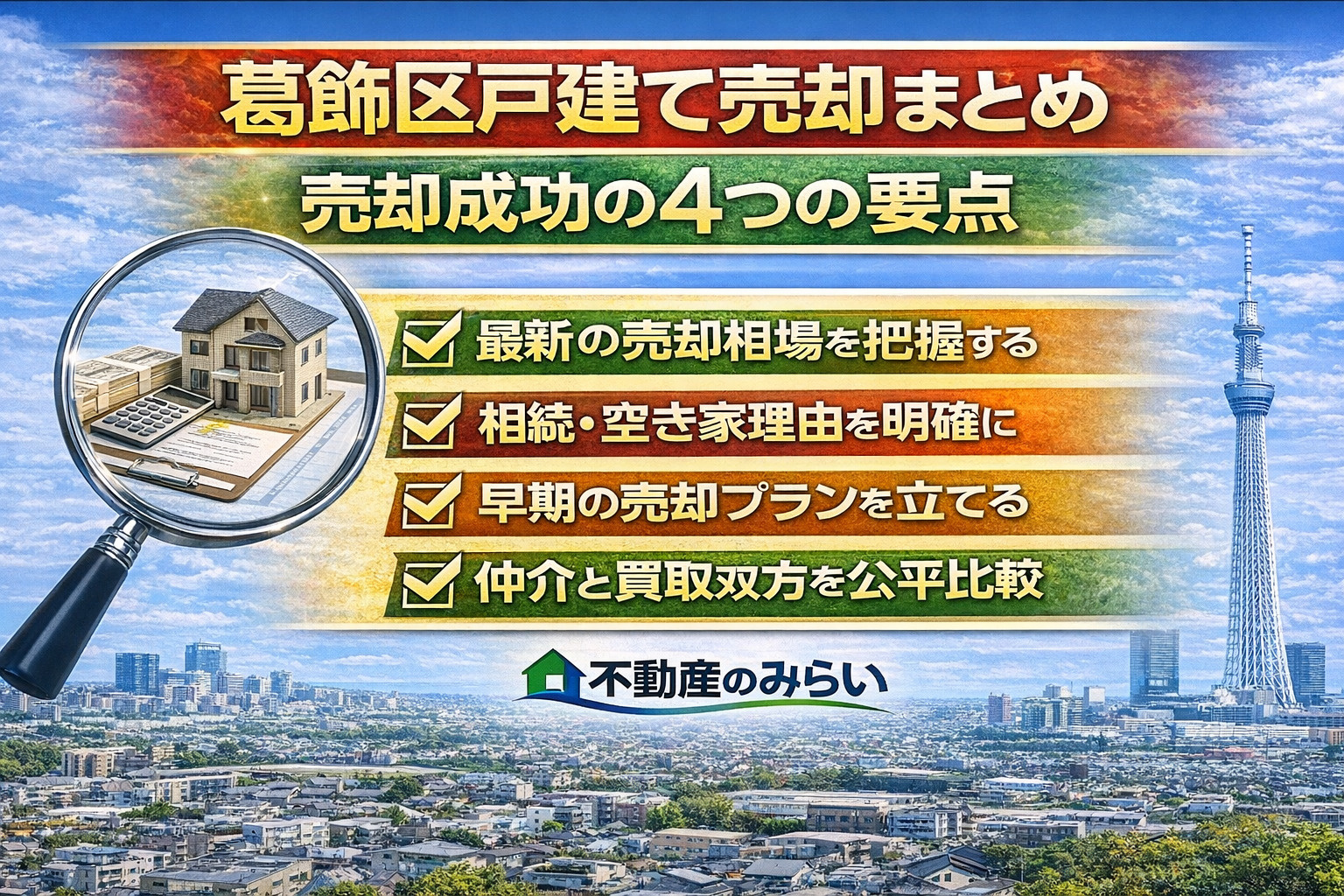 葛飾区戸建て売却で後悔しないための総まとめ