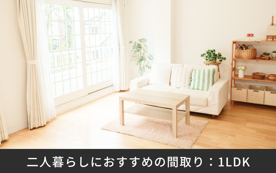二人暮らしにおすすめの間取り:1LDK