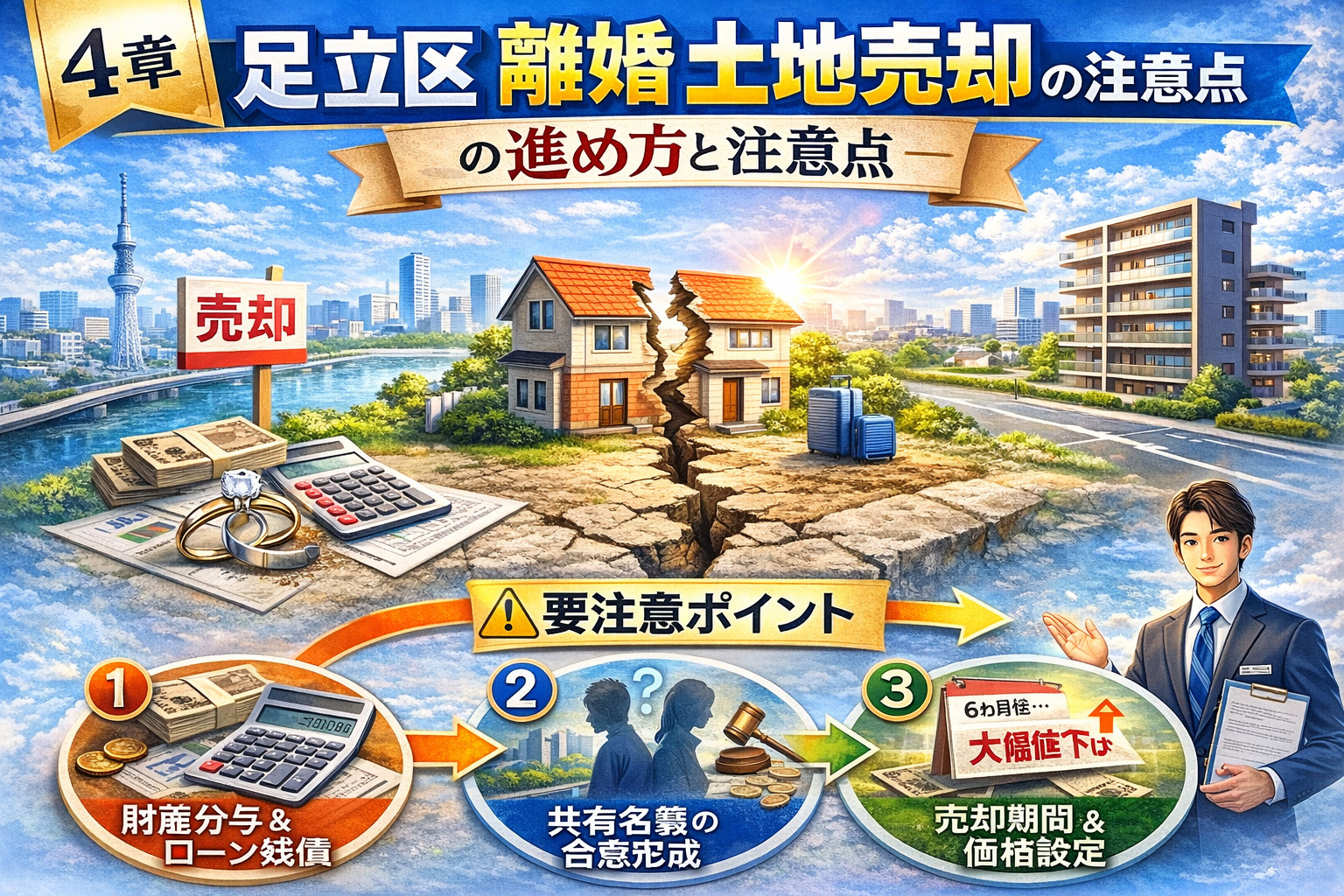 足立区離婚による土地売却の進め方