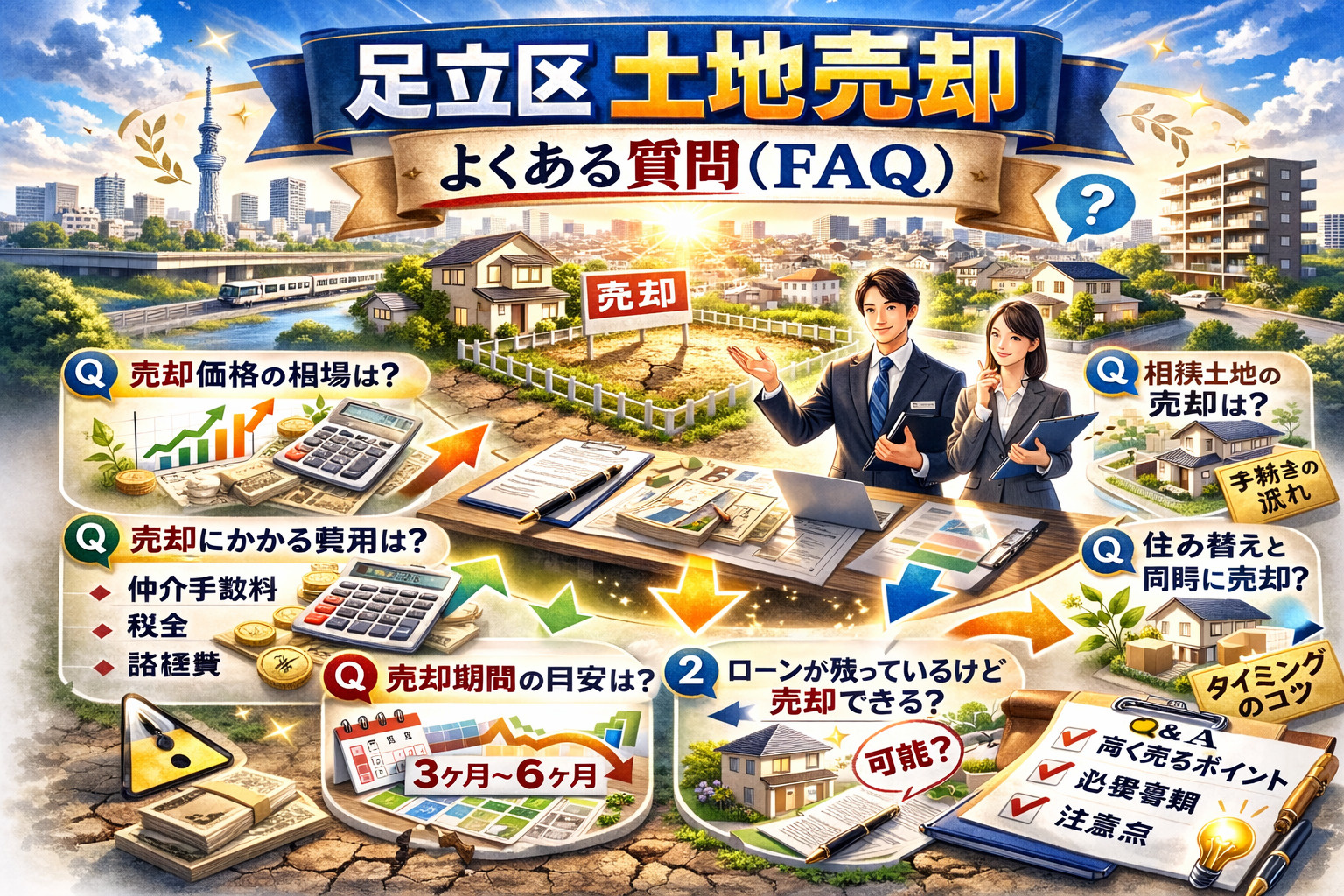 足立区土地売却のよくある質問まとめ