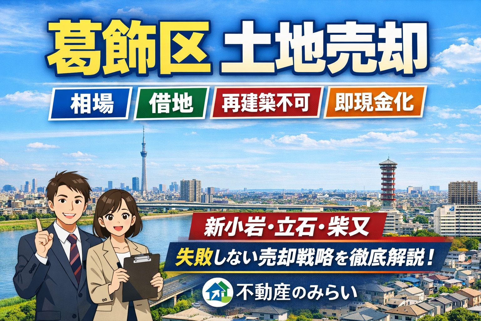 葛飻区土地売却 相場 借地 再建築不可 即現金化を解説する不動産のみらい