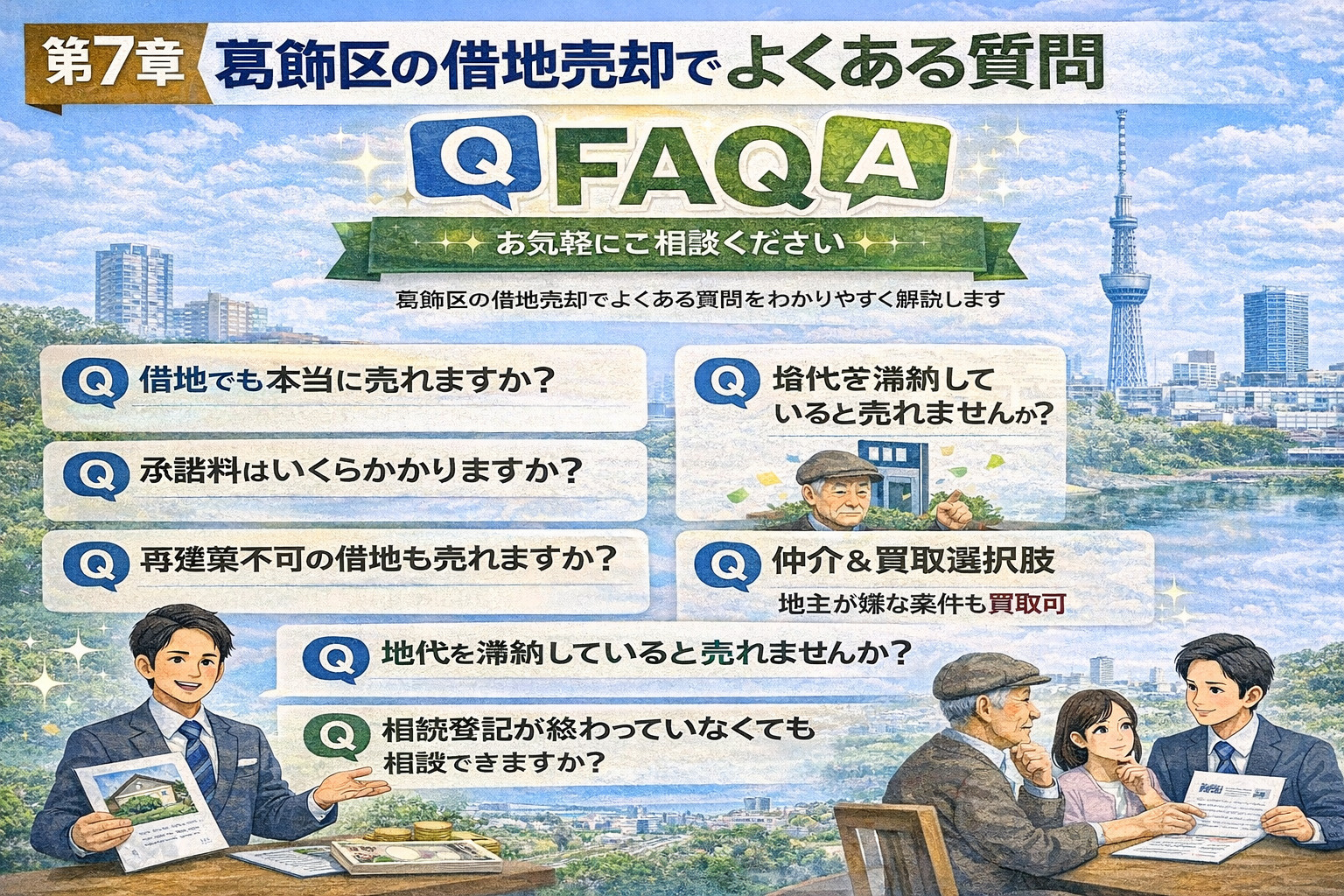葛飾区借地売却よくある質問イメージ