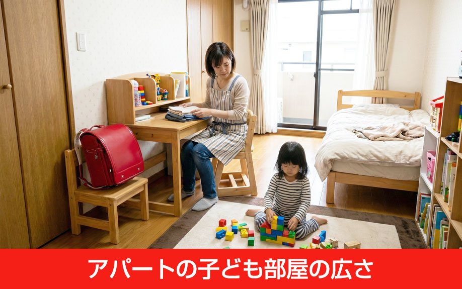 アパートの子ども部屋の広さ