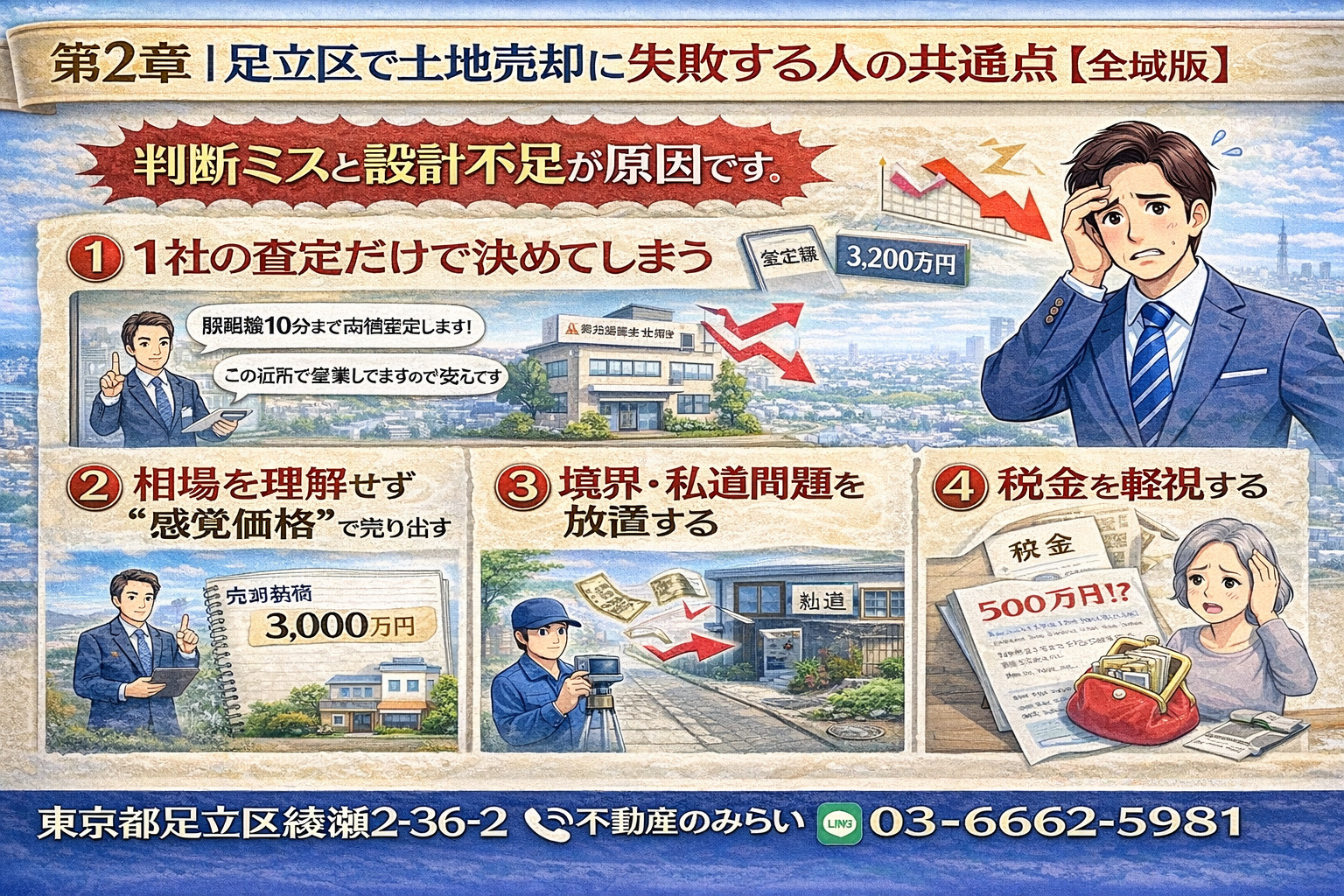 足立区で土地売却に失敗する共通パターン