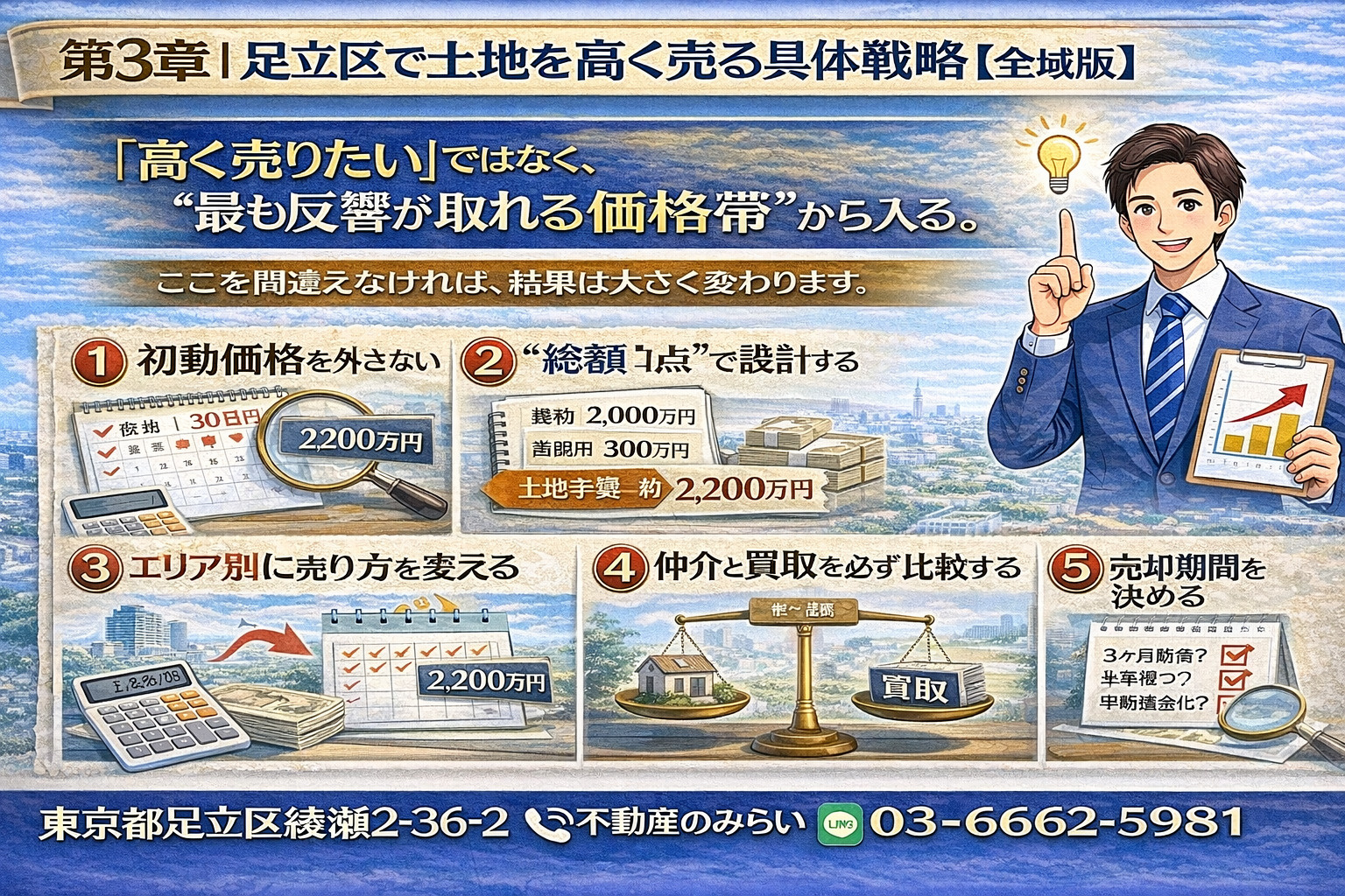 足立区で土地を高く売る戦略解説