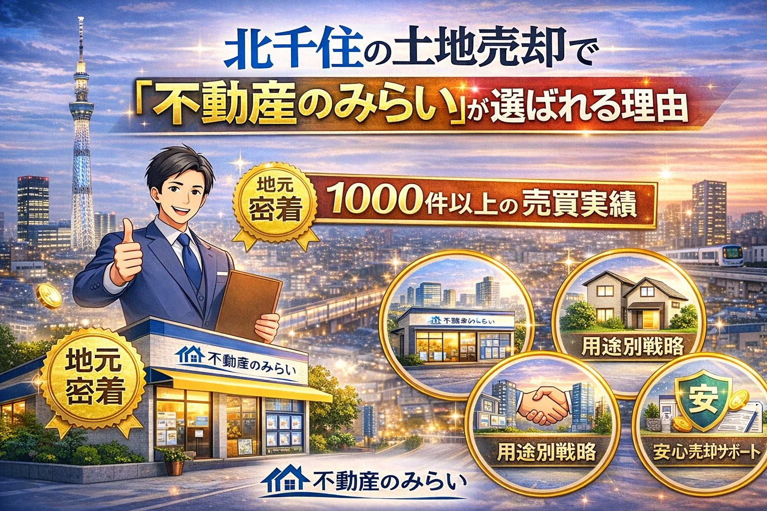 北千住の土地売却で不動産のみらいが選ばれる理由
