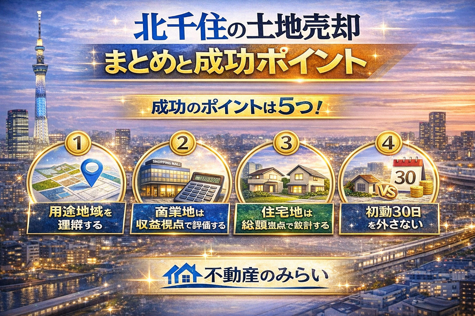 北千住土地売却まとめと成功ポイント