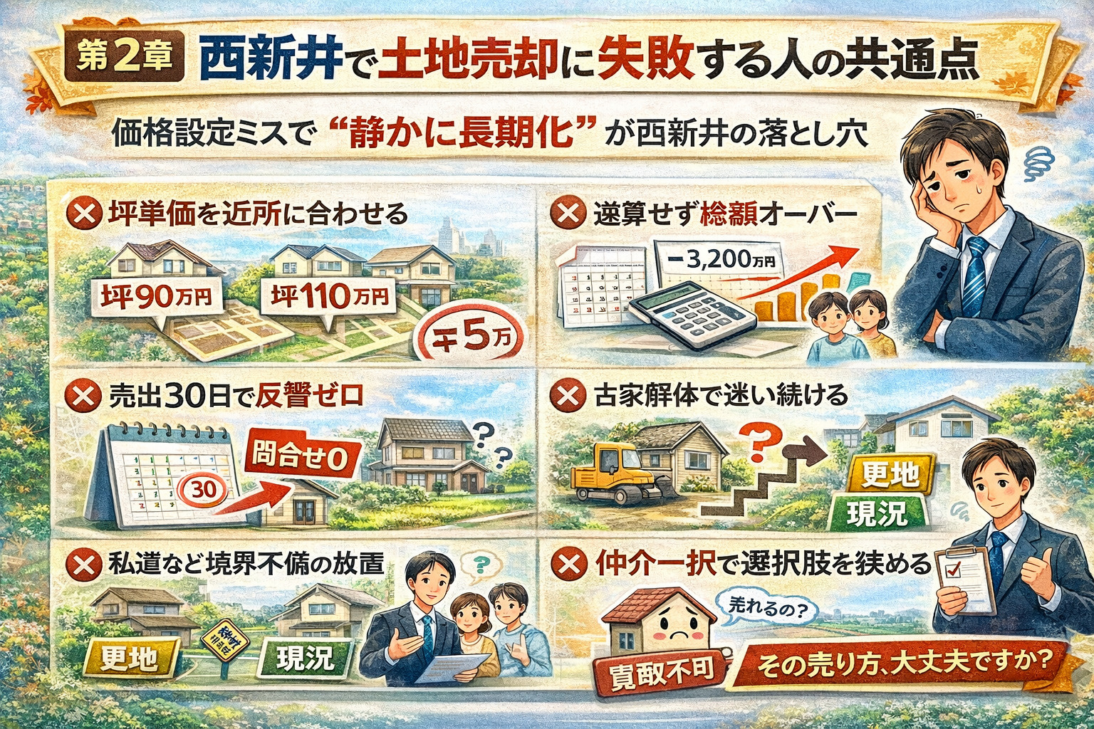 西新井で土地売却に失敗する共通パターン解説