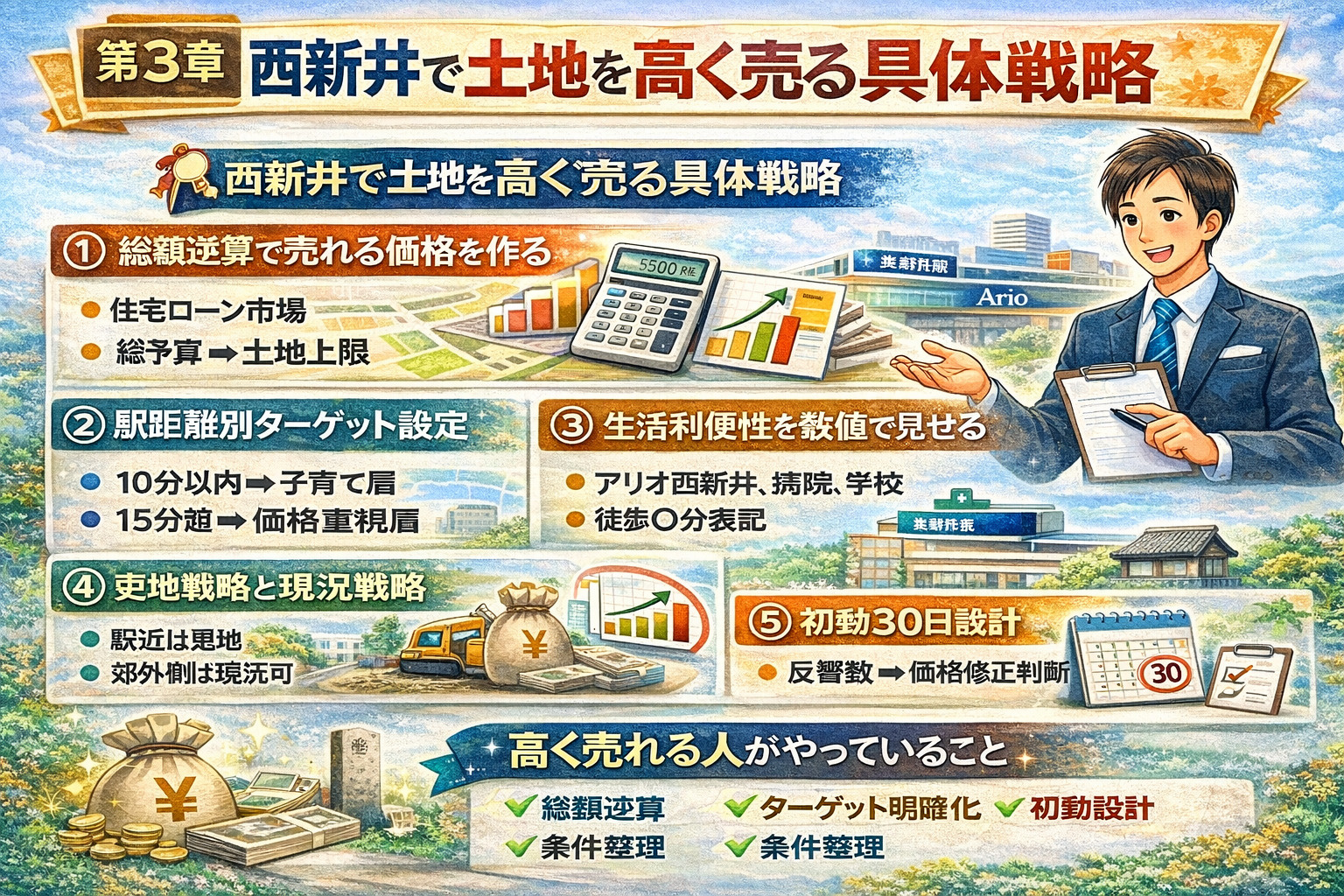 西新井で土地を高く売る具体戦略