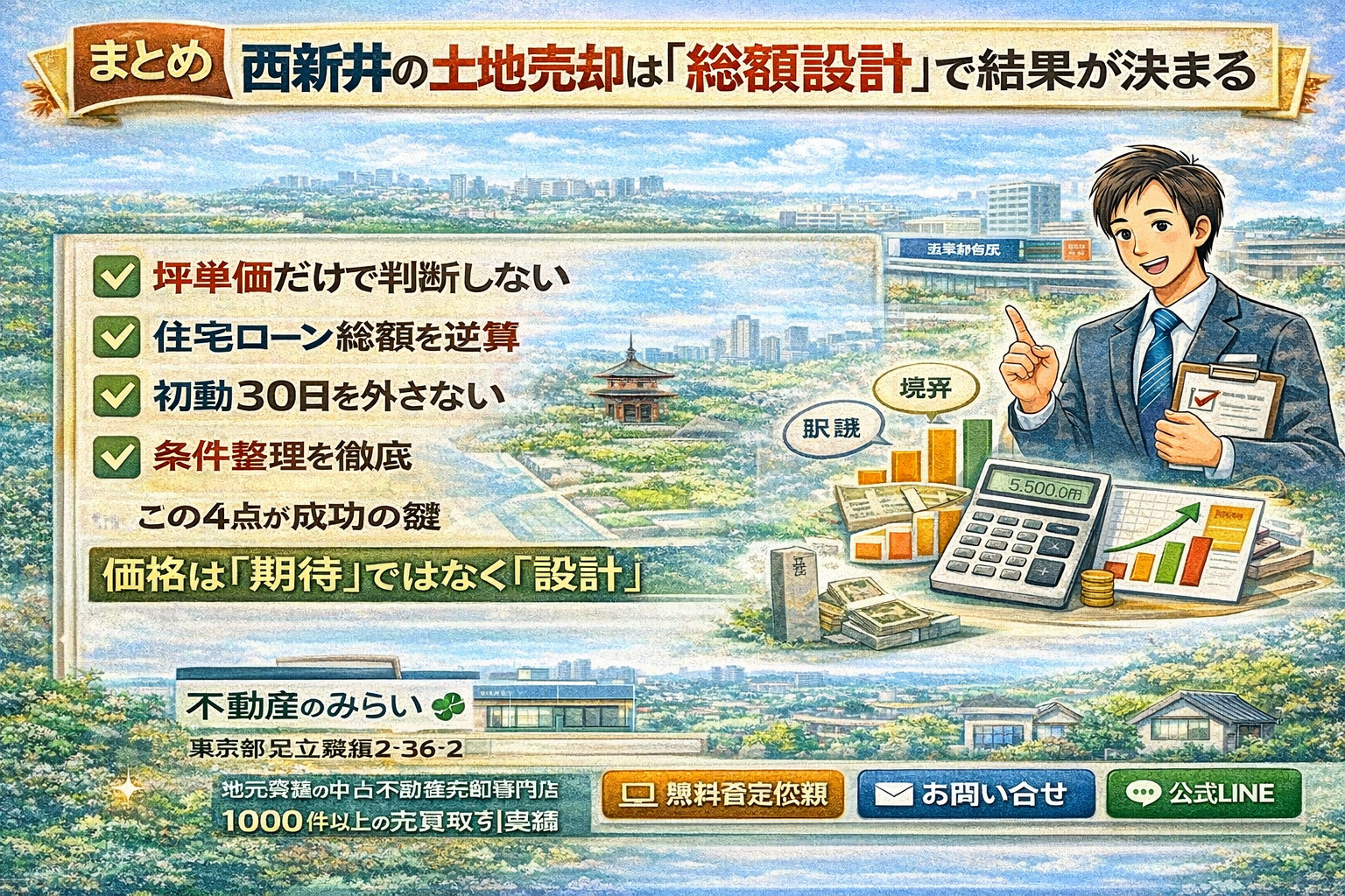 西新井土地売却まとめと成功ポイント