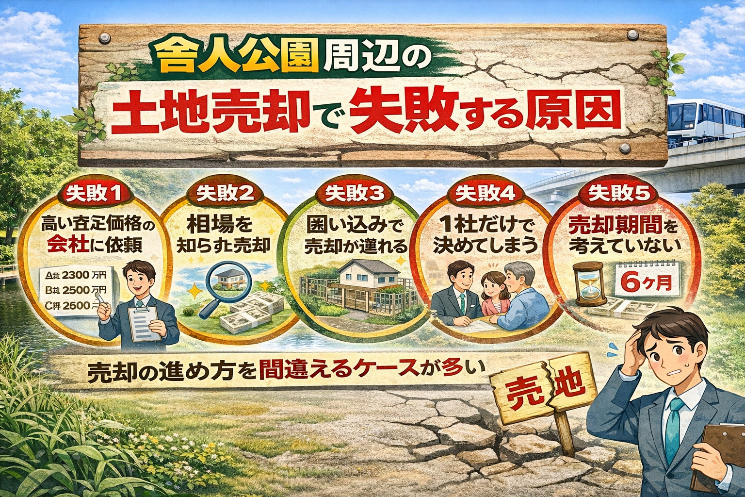 舎人公園エリアの土地売却で失敗する原因