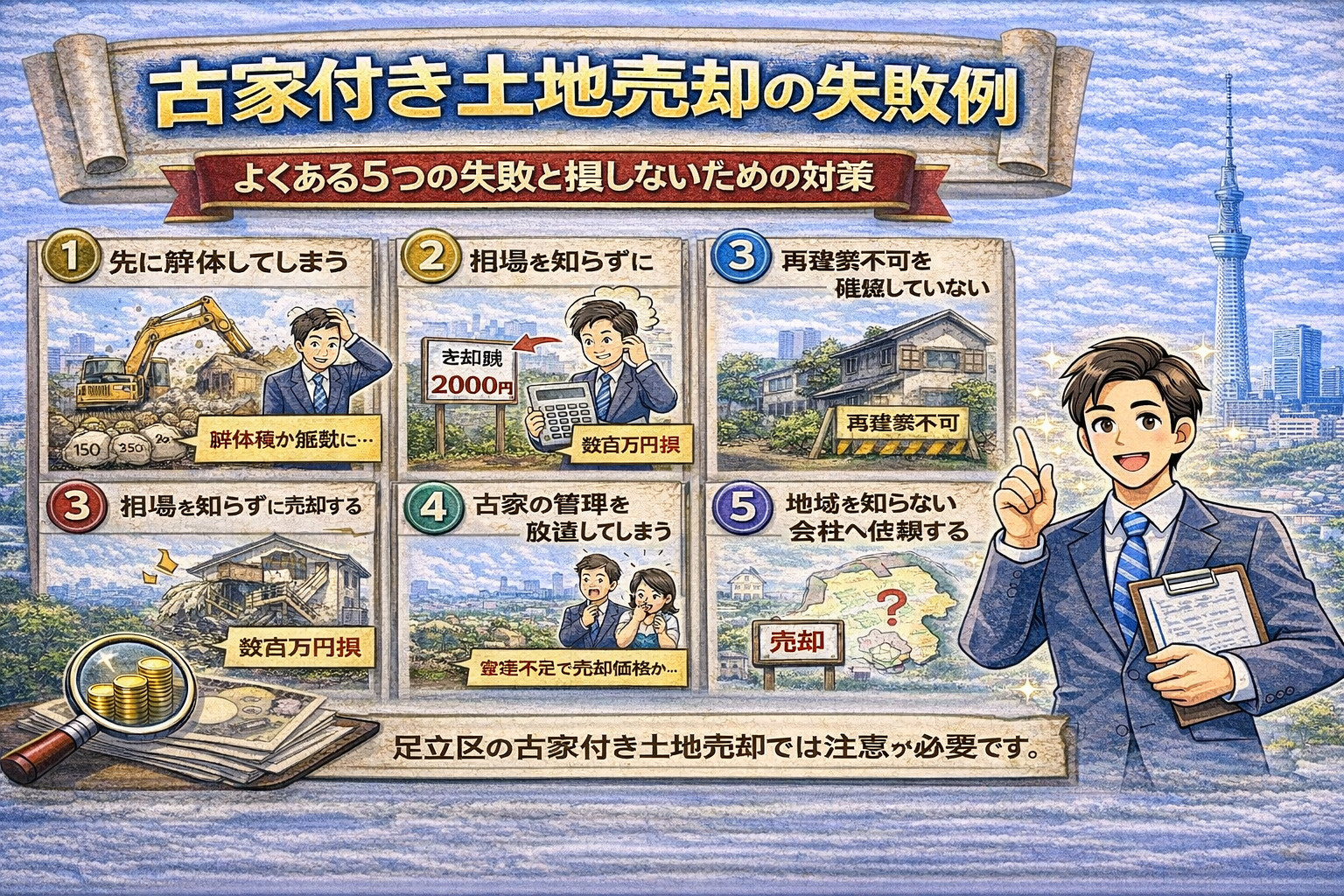 古家付き土地売却の失敗例