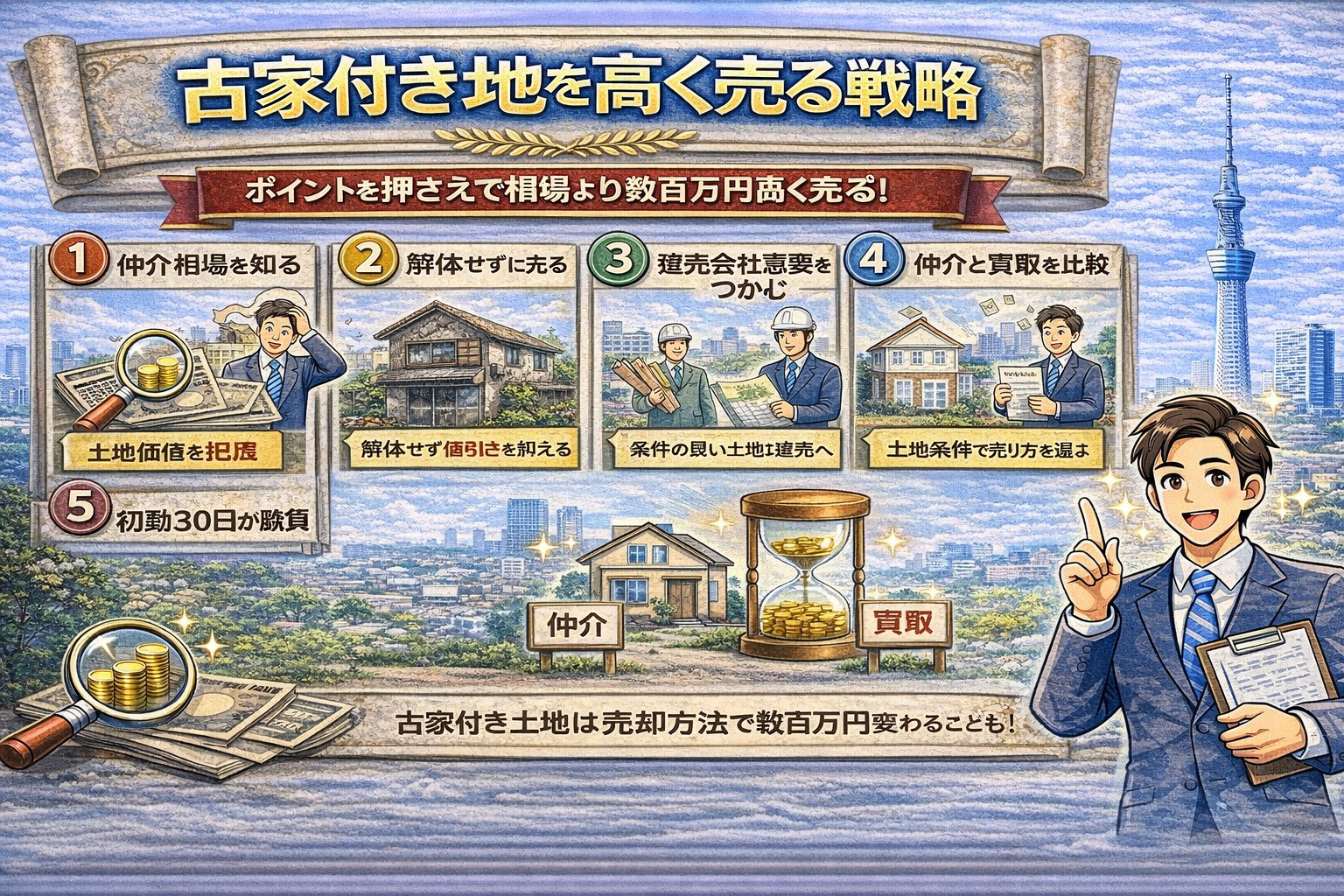 古家付き土地売却戦略