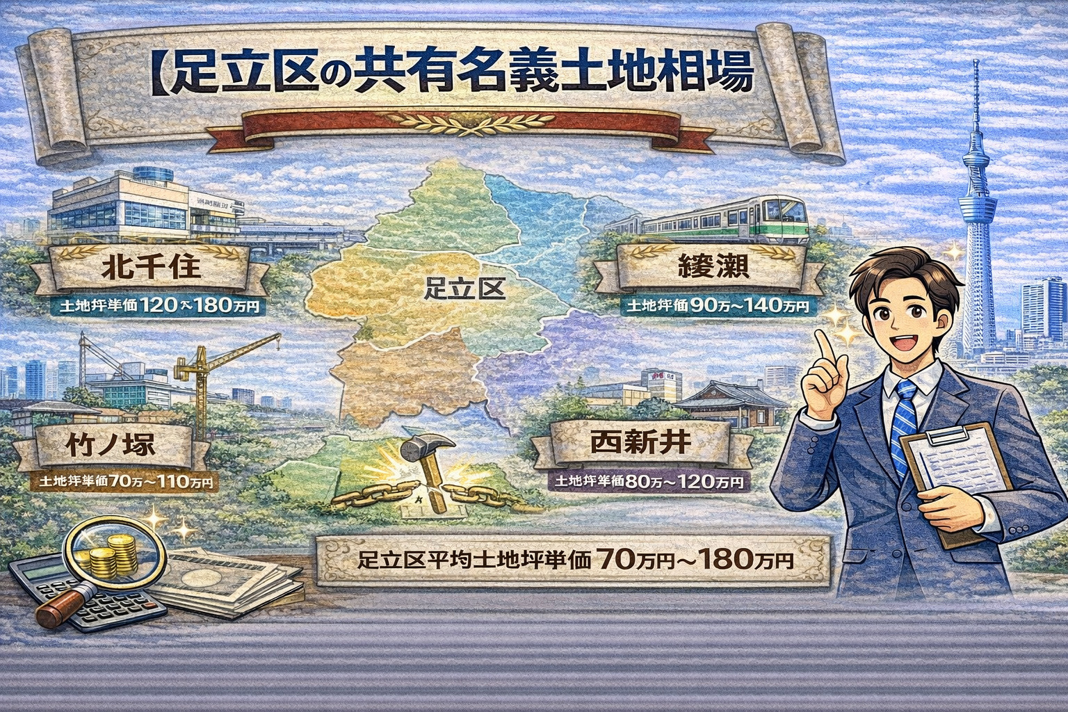 足立区共有名義土地相場