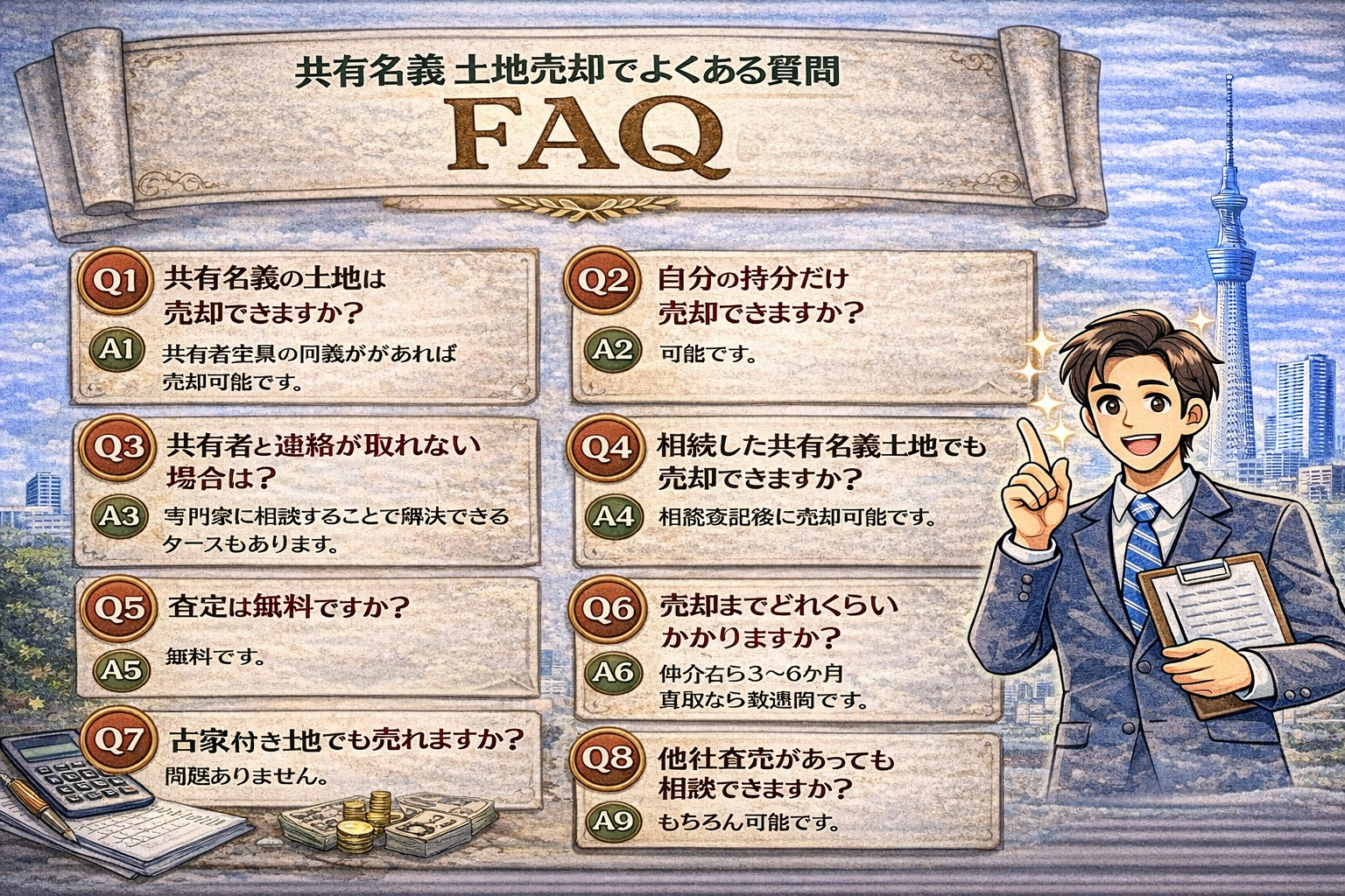 共有名義土地売却FAQ