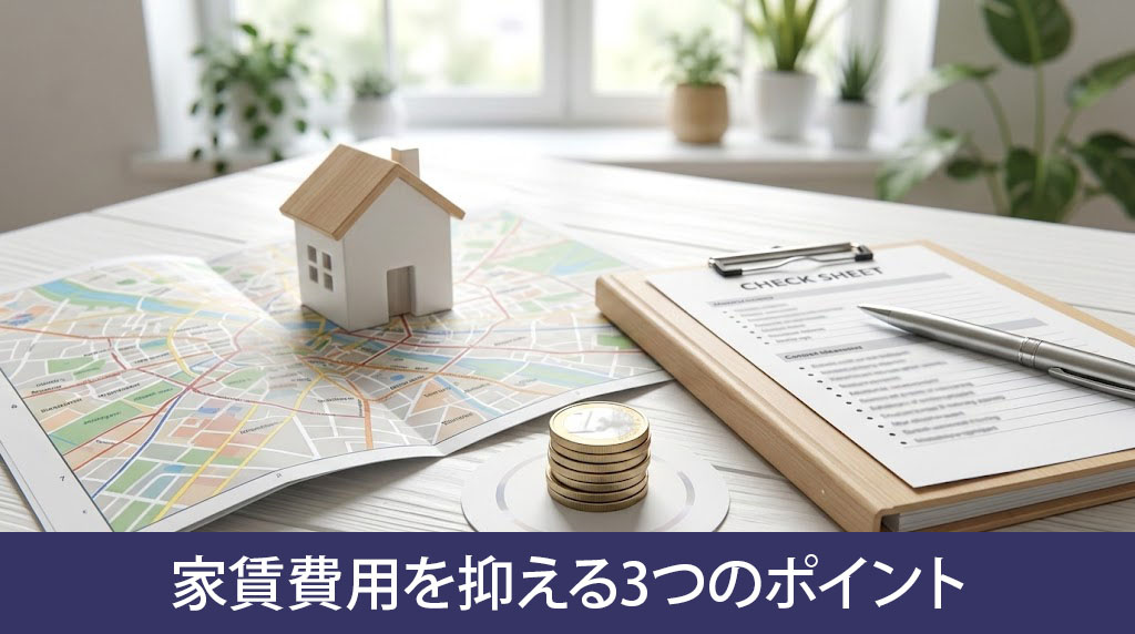 同棲の家賃費用を抑える3つのポイント