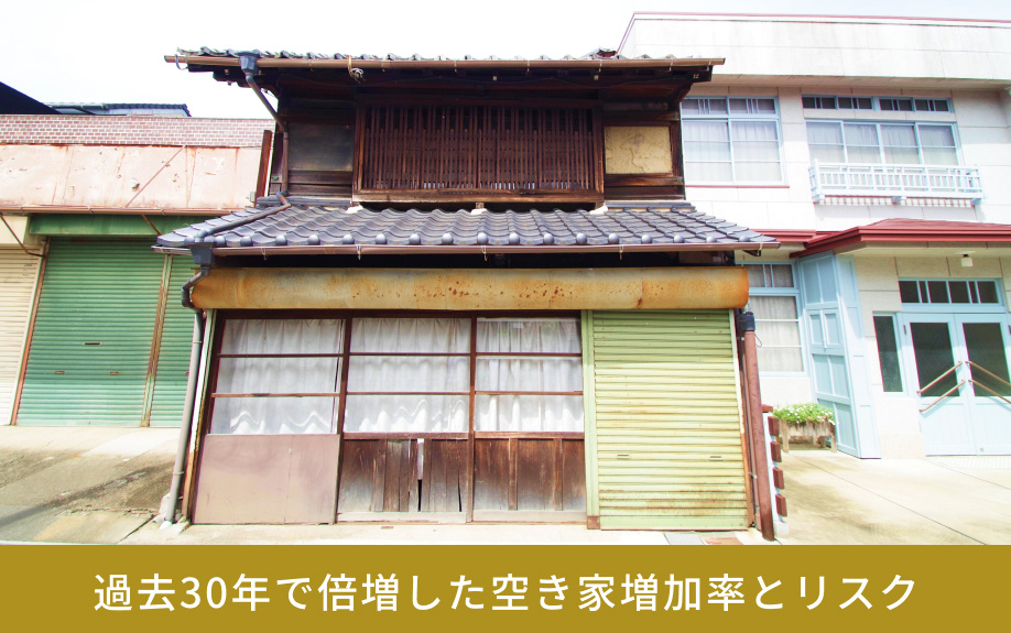 過去30年で倍増した空き家増加率とリスク