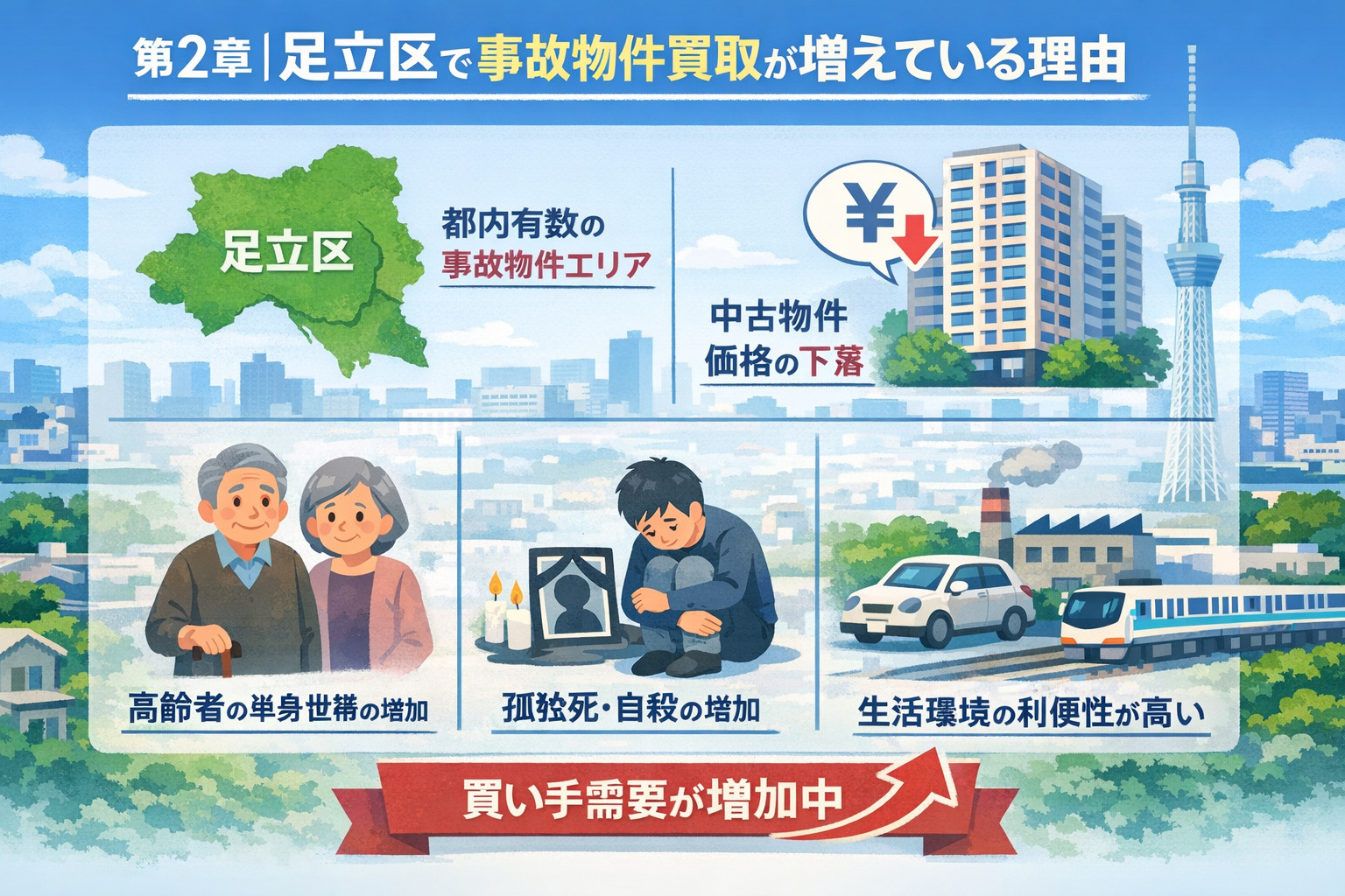 足立区で事故物件買取が増えている理由