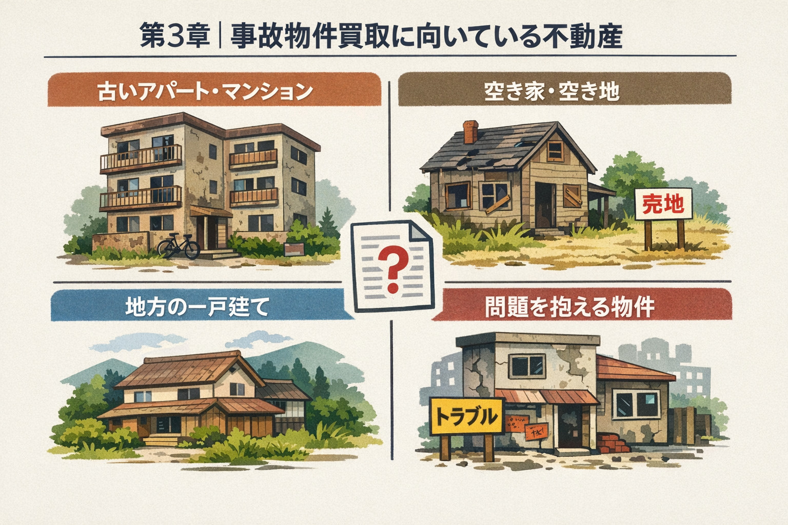 事故物件買取に向いている不動産