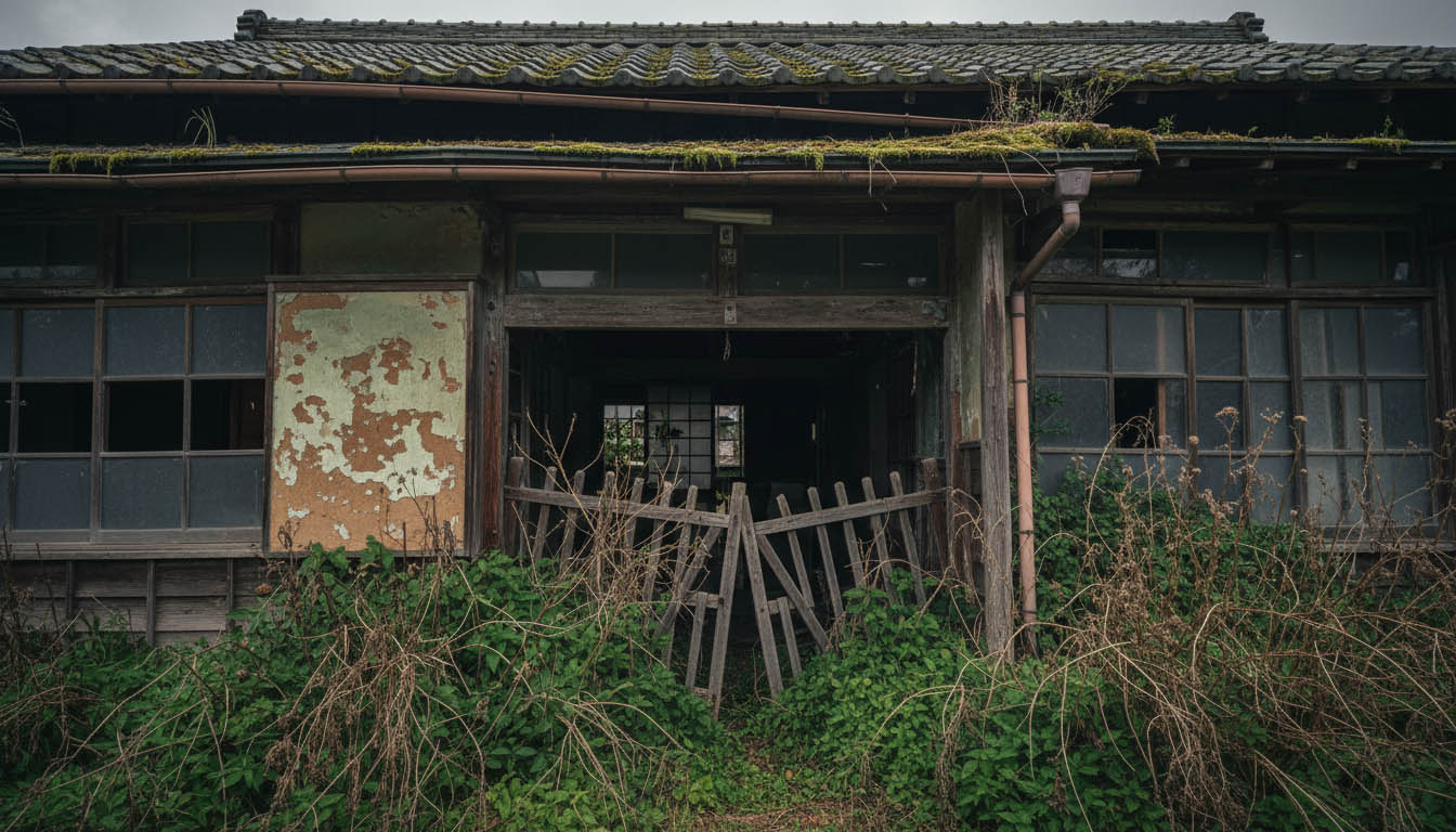 手入れされず雑草が生い茂り、老朽化が進む空き家