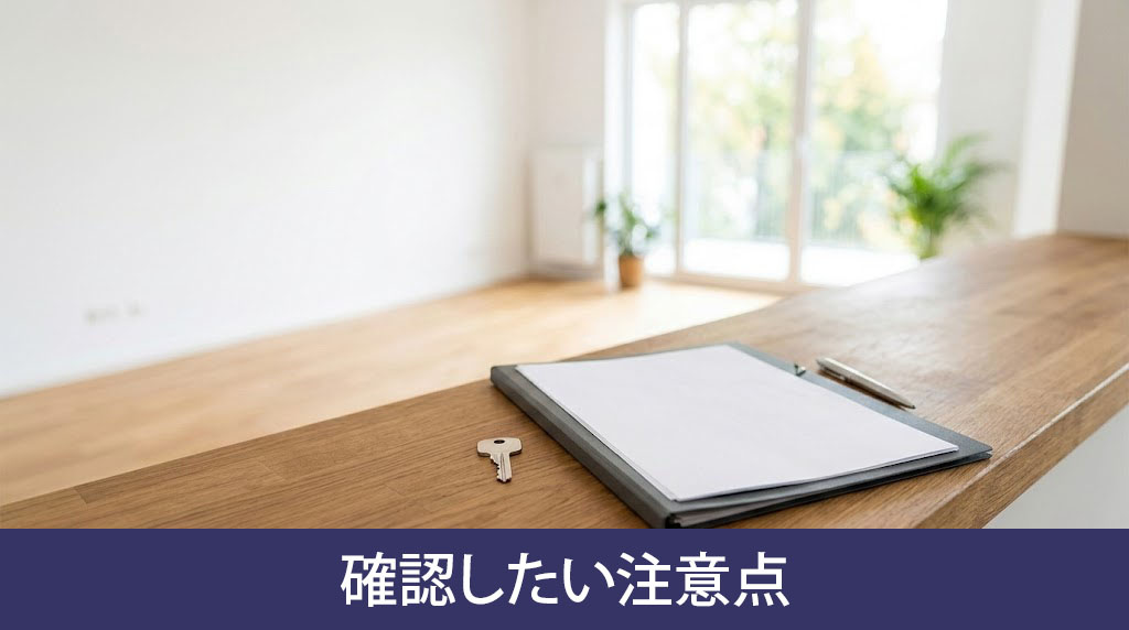 契約前に確認したい注意点