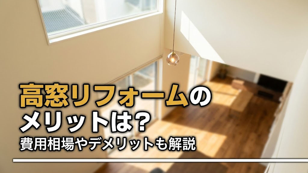 高窓リフォームのメリットは?費用相場やデメリットも解説
