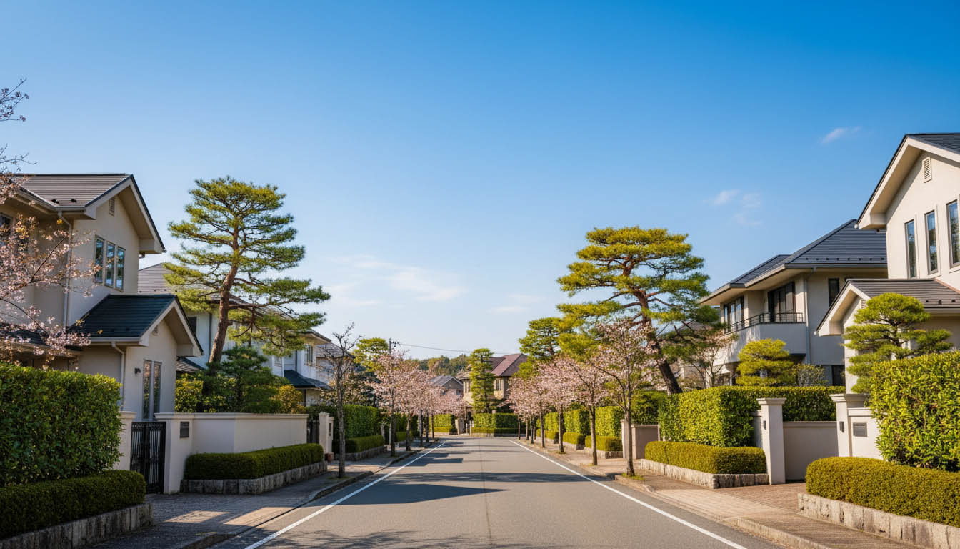 JR甲子園口駅周辺や芦屋の閑静な住宅街など、土地の資産価値が非常に高い阪神間の街並み